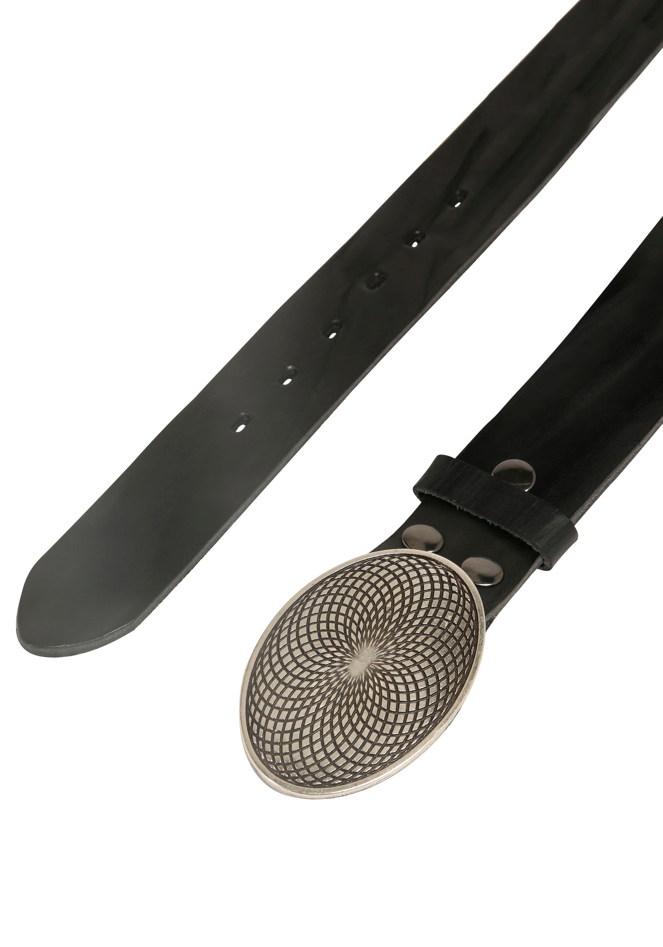 Rettungsring Gürtel Ledergürtel mit austauschbarer Schließe "Mantra Silber" günstig online kaufen