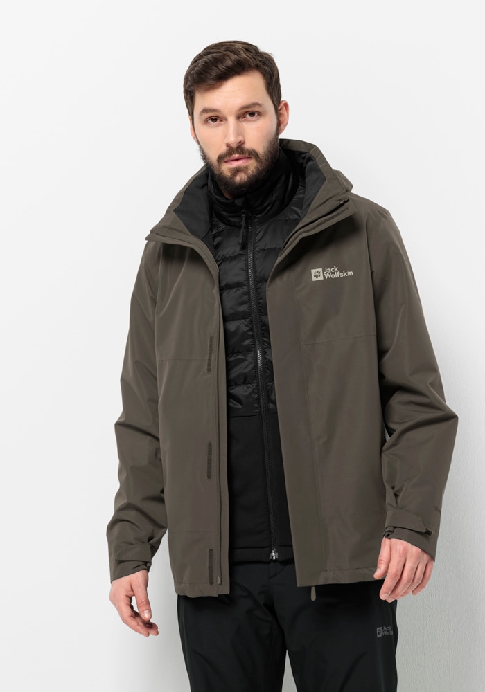 Jack Wolfskin 3-in-1-Funktionsjacke "LUNTAL 3IN1 JKT M", mit Kapuze