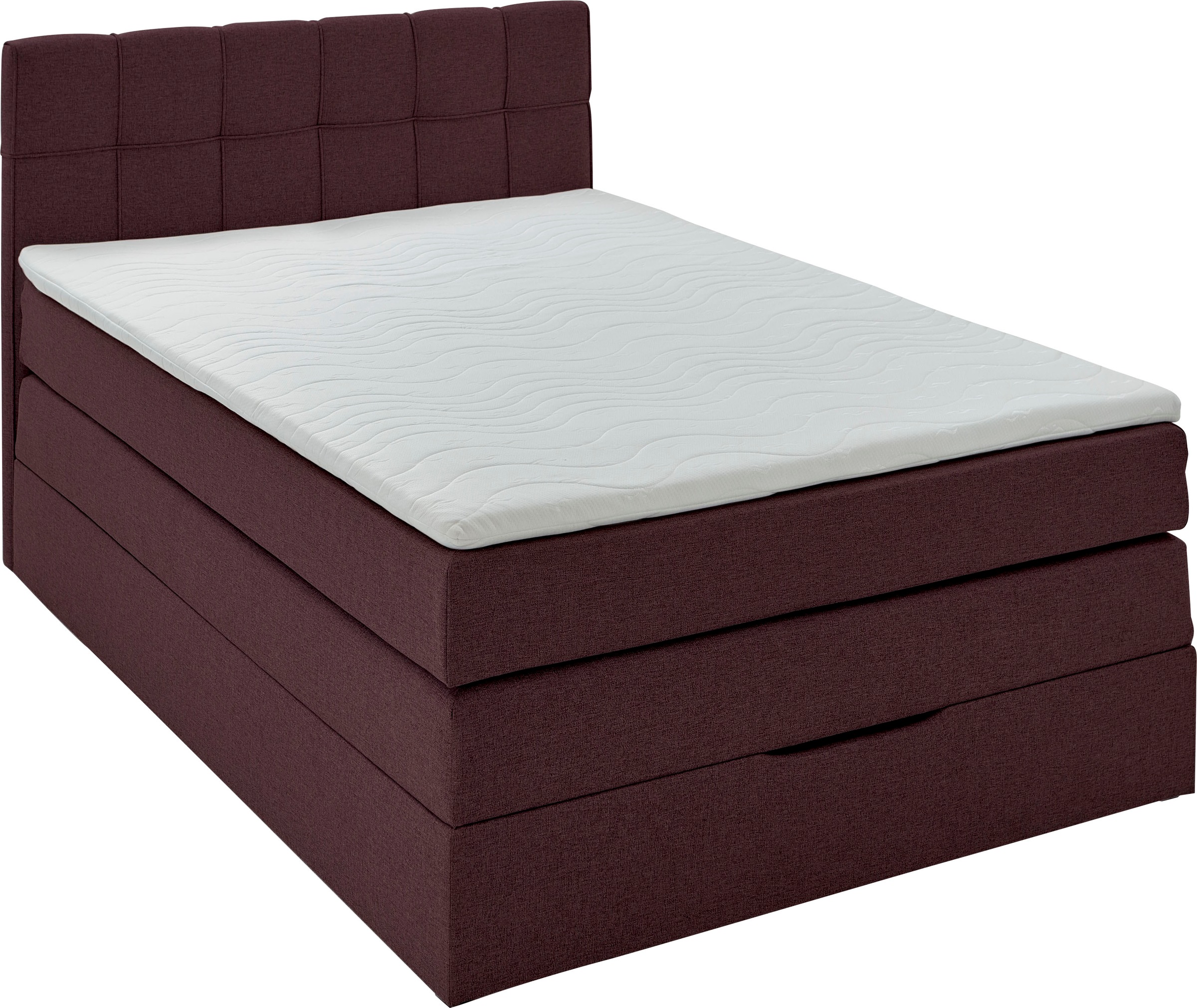 Home affaire Boxspringbett "Fornoli" inkl. Topper und Bettkasten, H3 in zwe günstig online kaufen