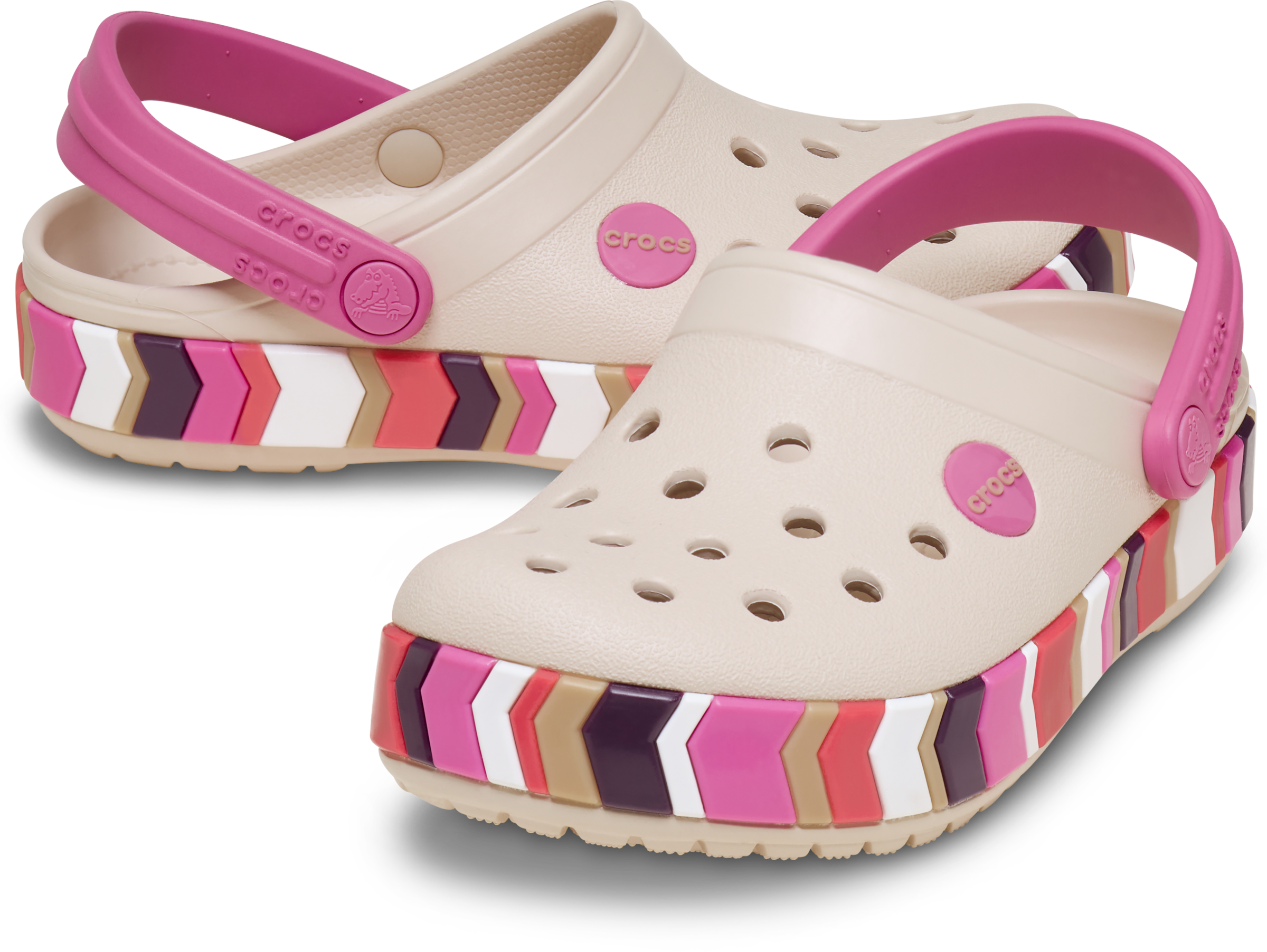 Crocs Clog »Crocband Chevron Band Clog T«  Schlupfschuh, Hausschuh mit schwenkbarem Fersenriemen