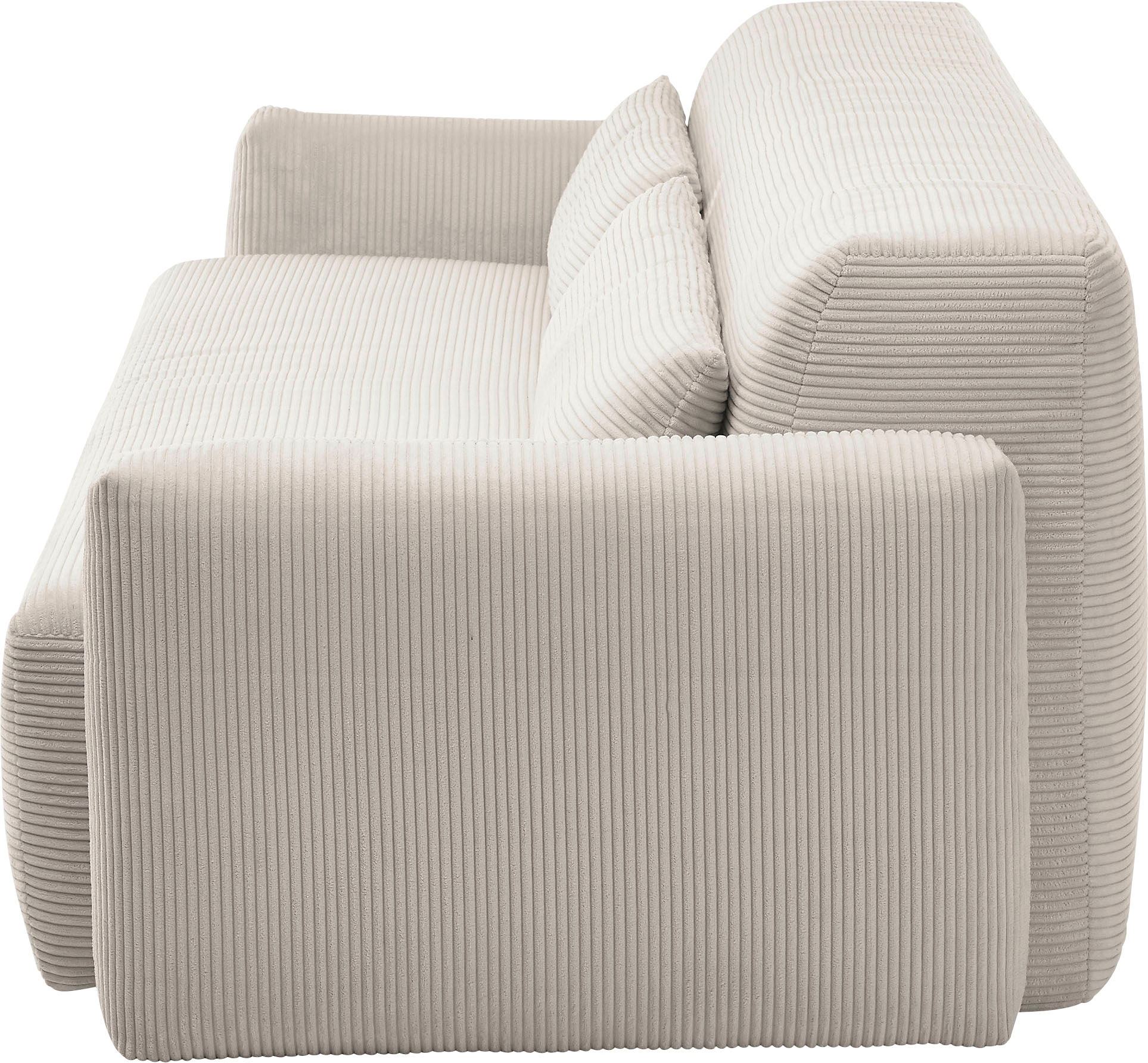 INOSIGN Schlafsofa »Donka Dauerschläfer-geeignet, belastbar bis 270 kg, incl. Bettlkasten«, mit Armlehnen, Breite 232 cm, auch in Cord, Tonnentaschen-Federkern