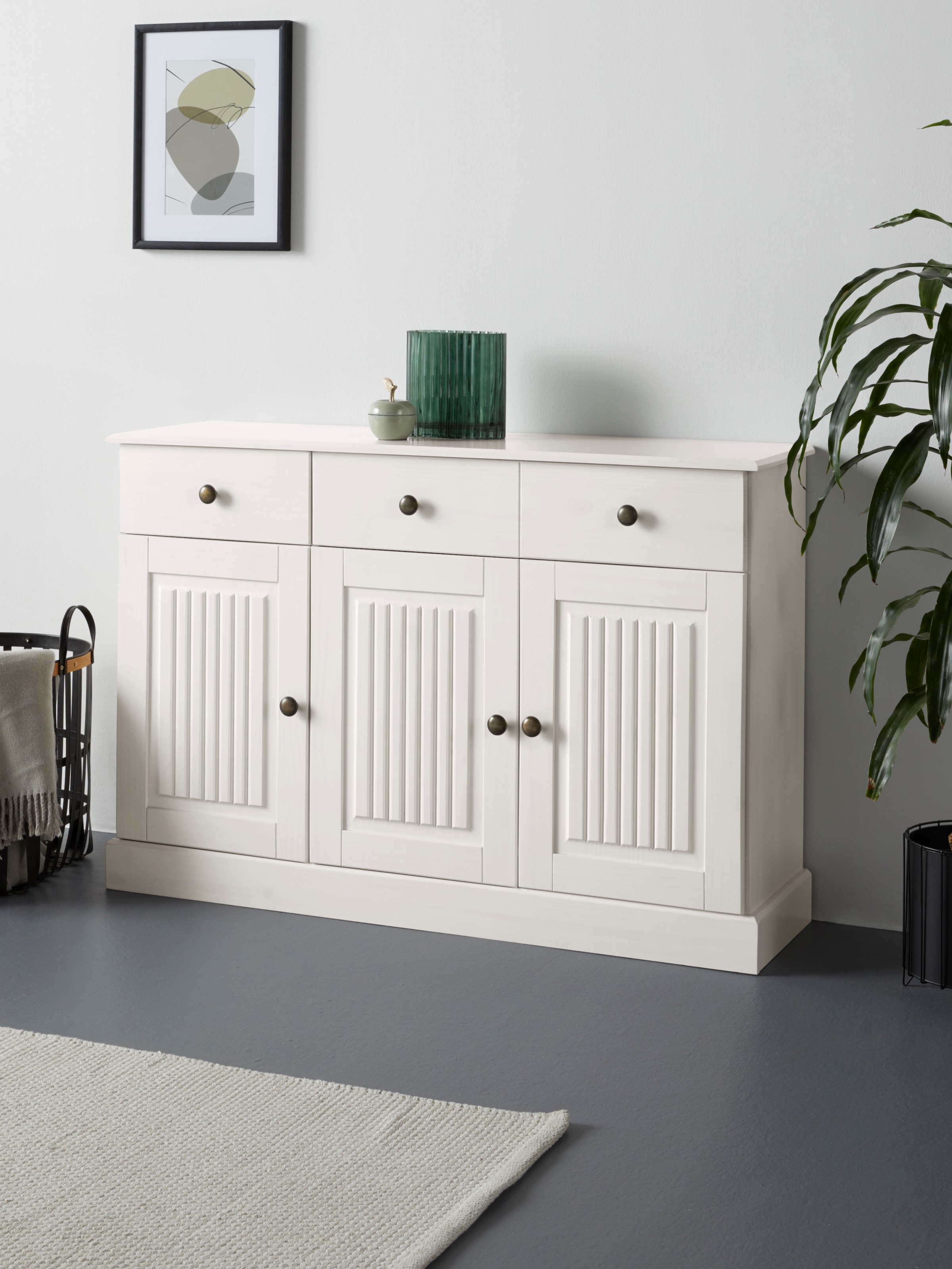 Home affaire Sideboard "Liotta", Kommode mit 2 Schubkästen u. 2 verstellbare Einlegeböden