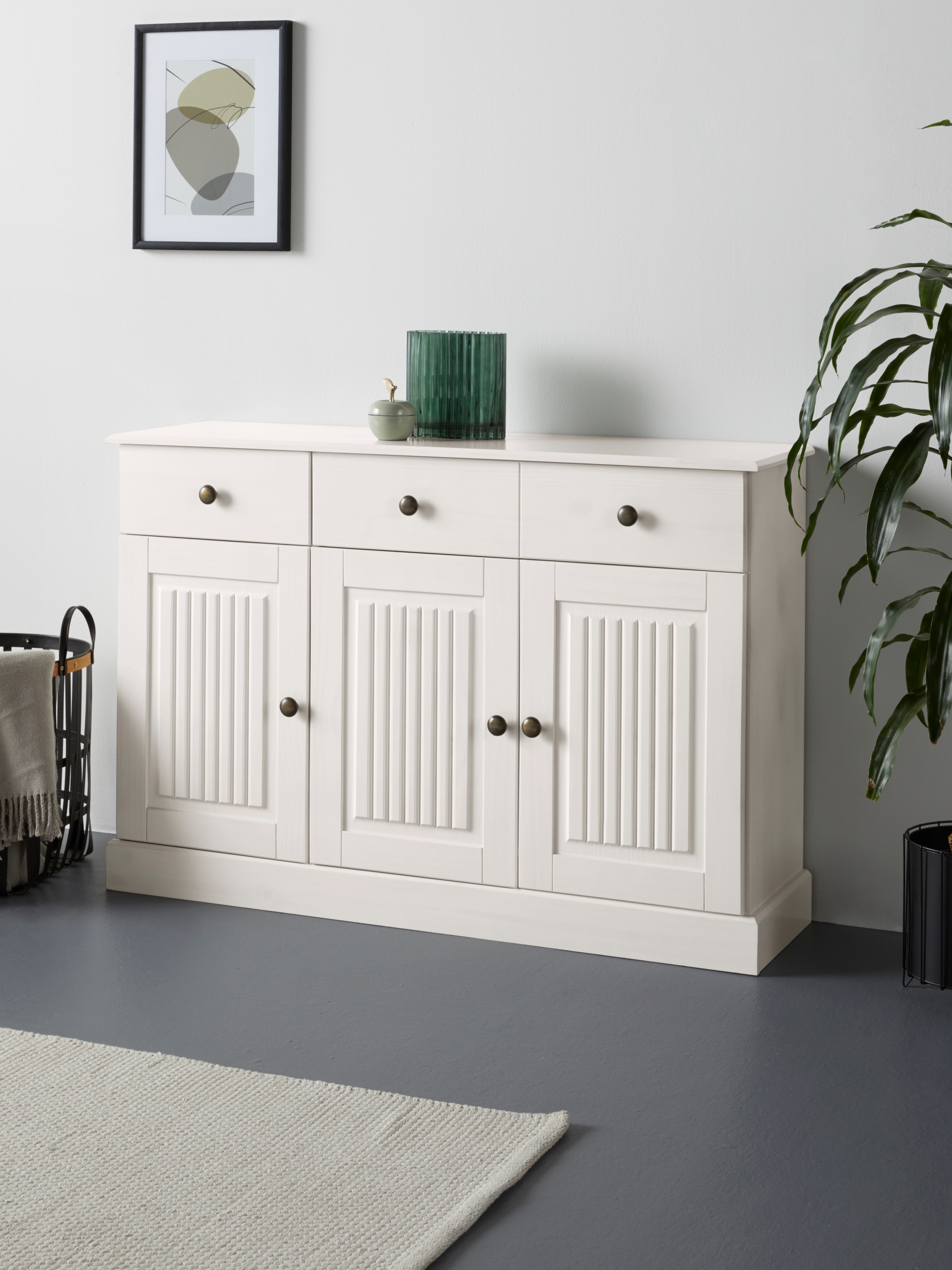 OTTO home Sideboard "Liotta" Kommode mit 2 Schubkästen u. 2 verstellbare Einlegeböden