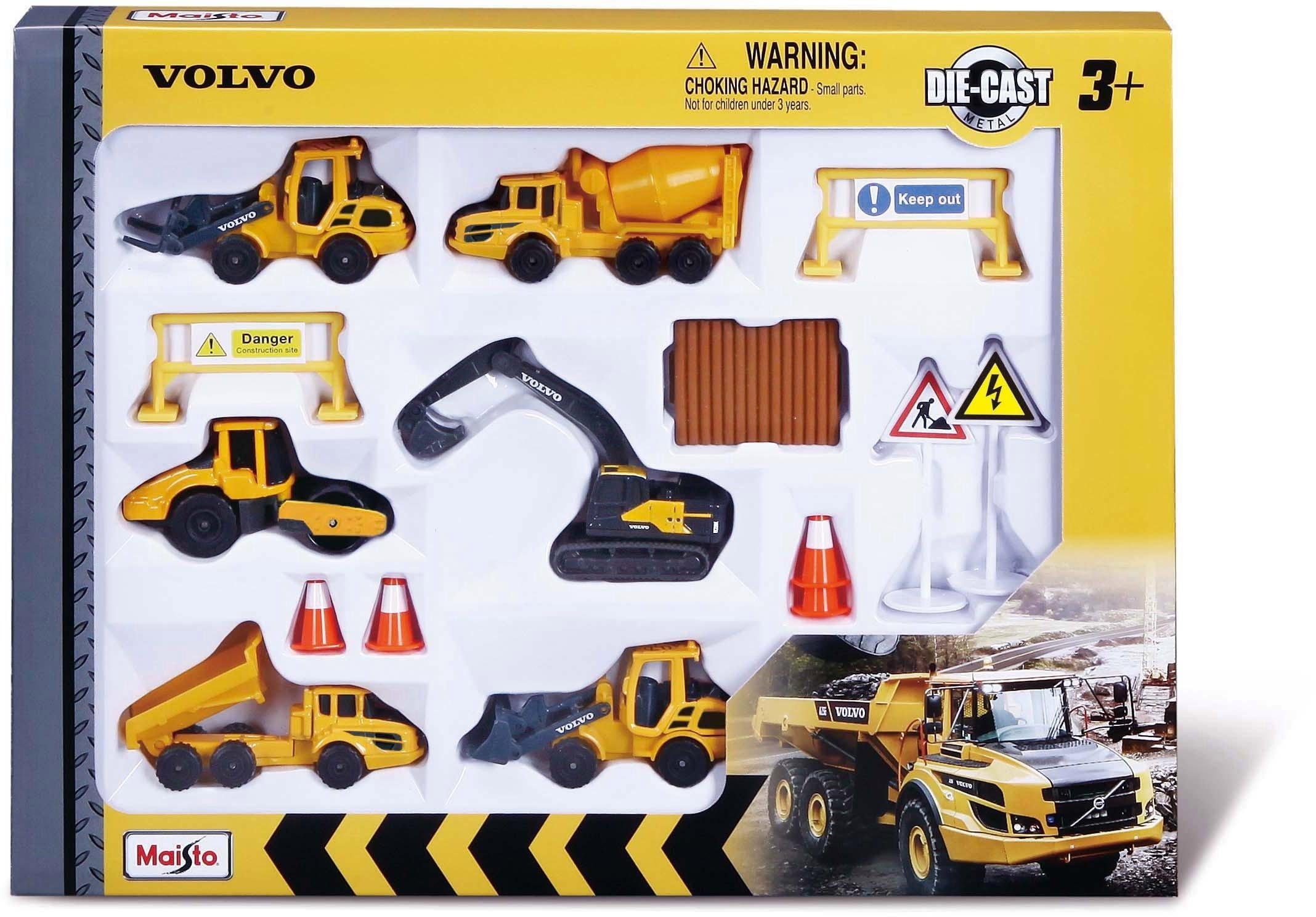 Spielzeug-Auto »Volvo Baufahrzeuge Set«, (Set)