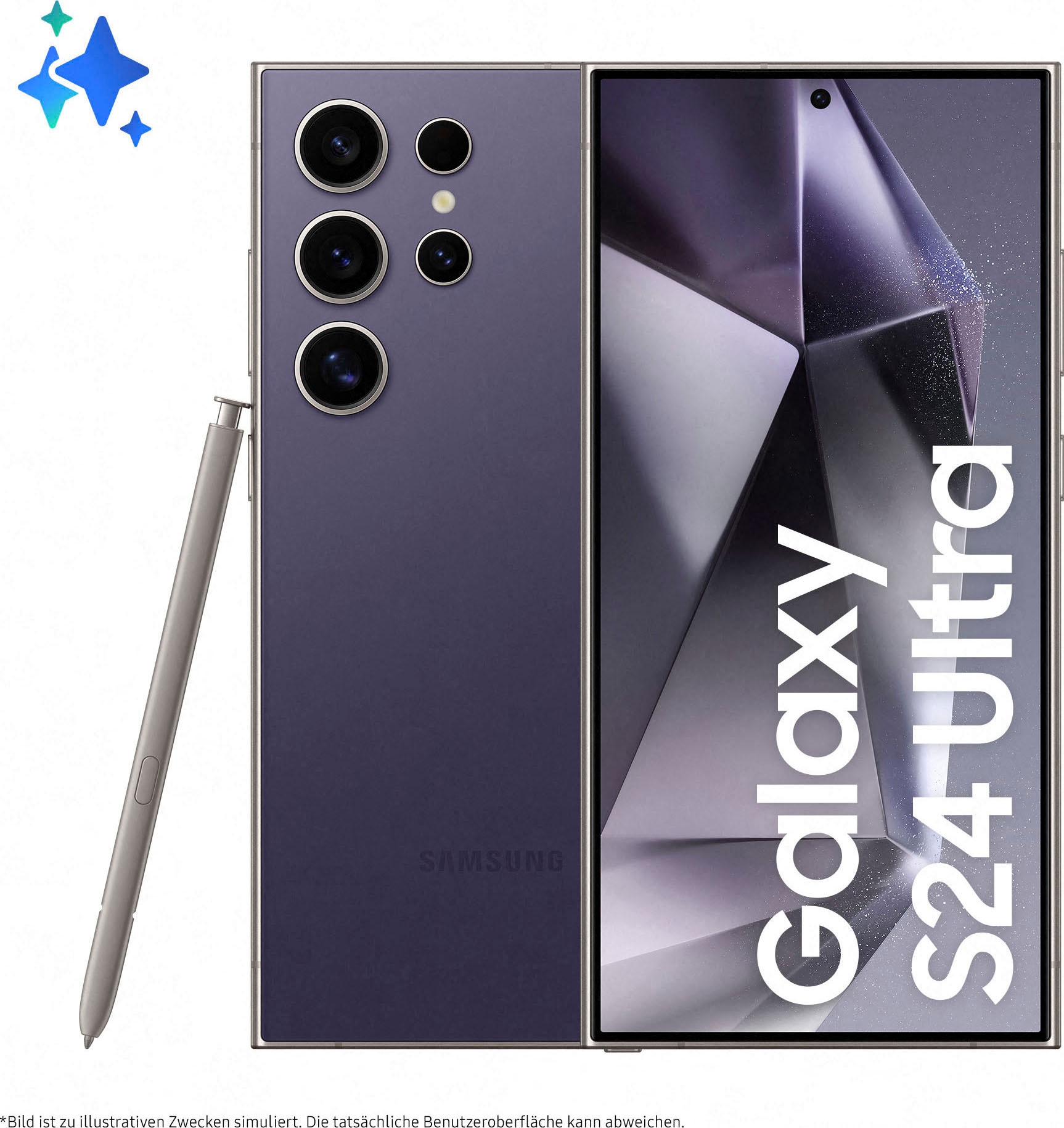 Samsung Smartphone kaufen Ultra Violet, 17,25 GB S24 Speicherplatz, 256GB«, Kamera, cm/6,8 200 MP 256 Titanium online AI-Funktionen BAUR | »Galaxy Zoll,