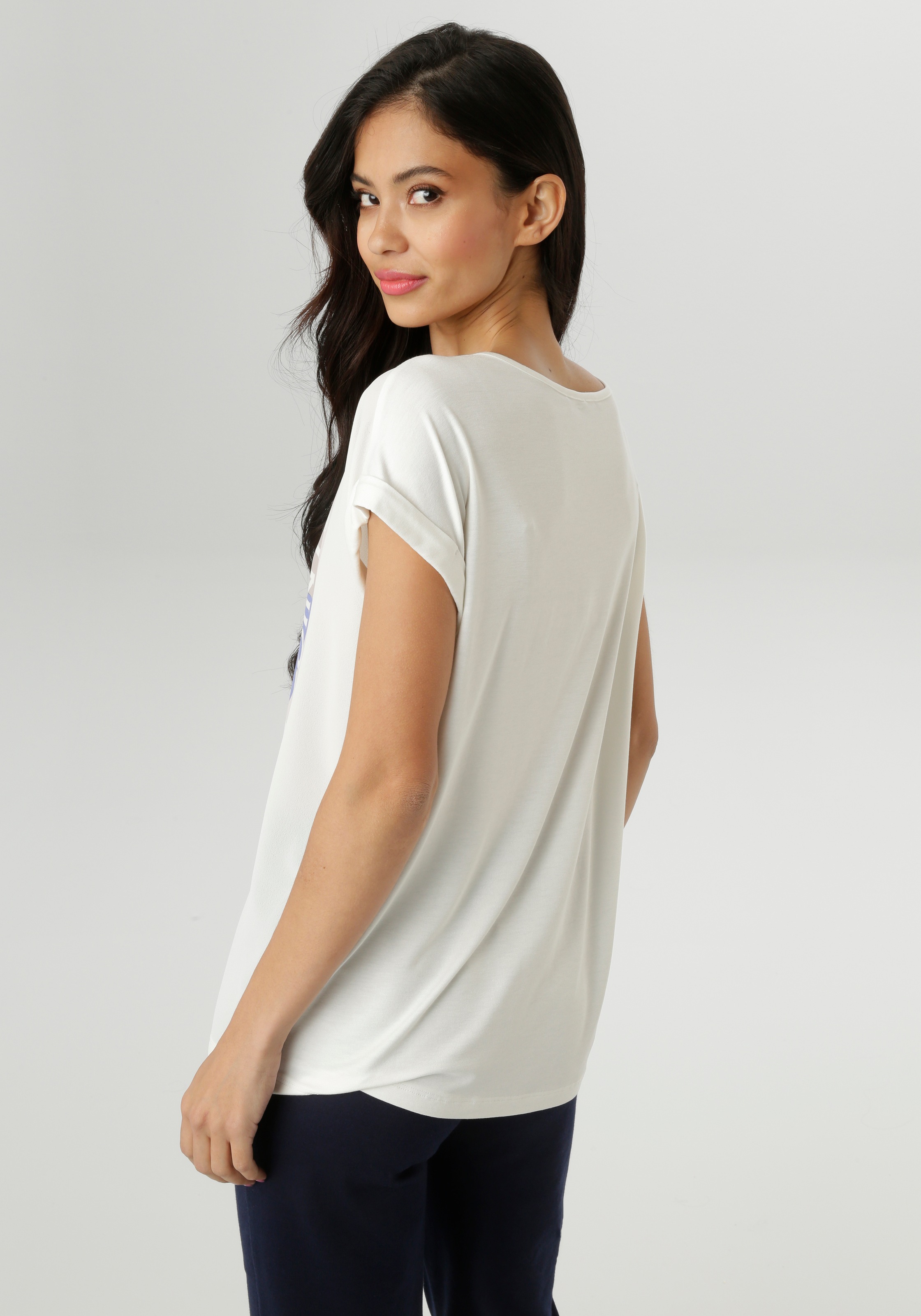 Aniston SELECTED Shirtbluse im Materialmix günstig online kaufen