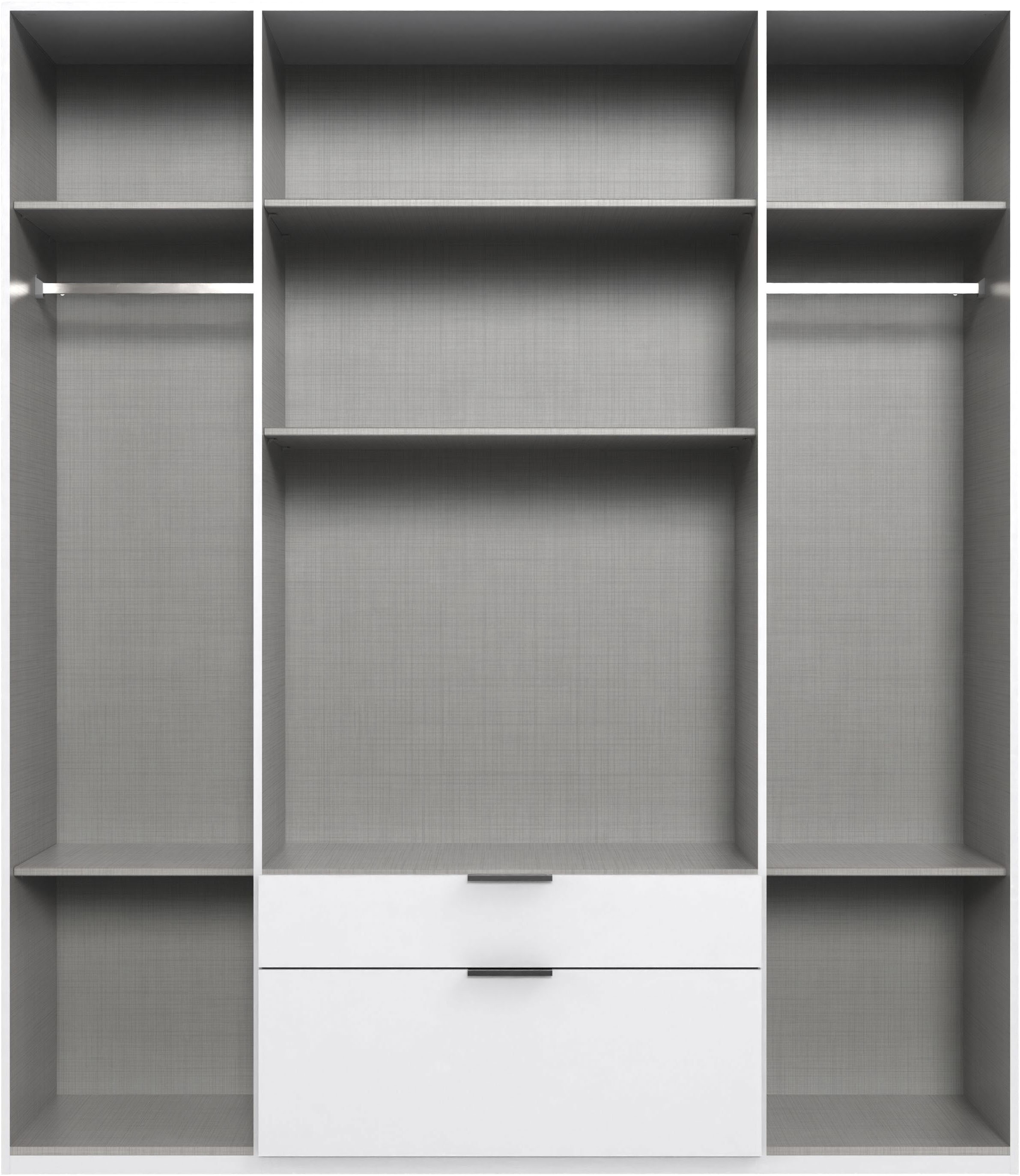 Thumbnail - Wimex Drehtürenschrank "Mugano" mit langen oder kurzen Griffen aus Metall, wahlweise mit oder ohne Spiegel, mit Schublad...