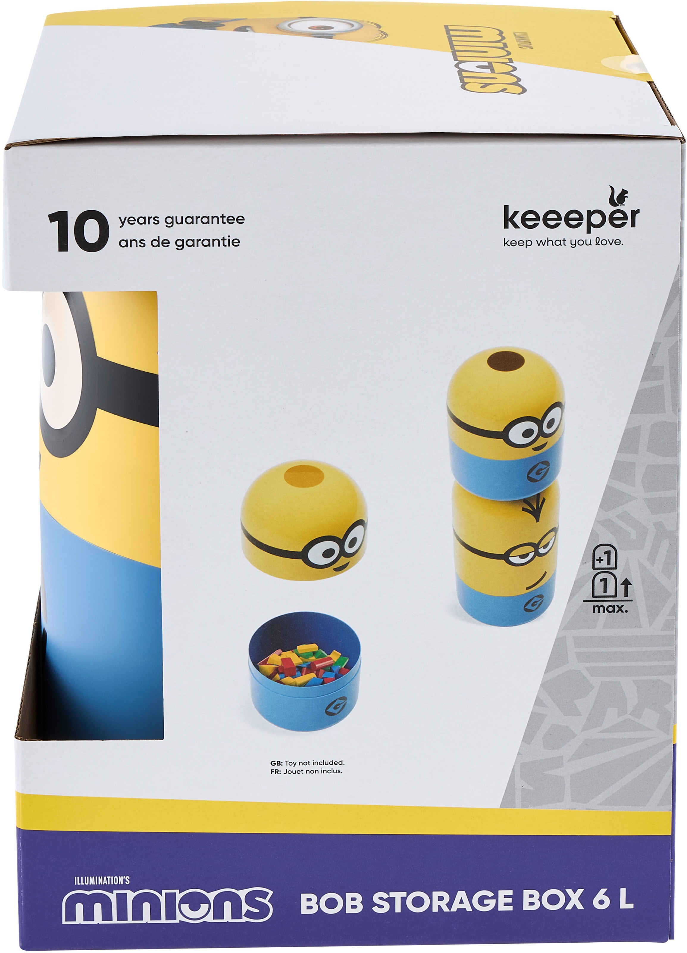 keeeper Aufbewahrungsbox »Bob "minions" Aufbewahrungsdose 6L« keeeper mit Design aus "Ich einfach unverbesserlich"
