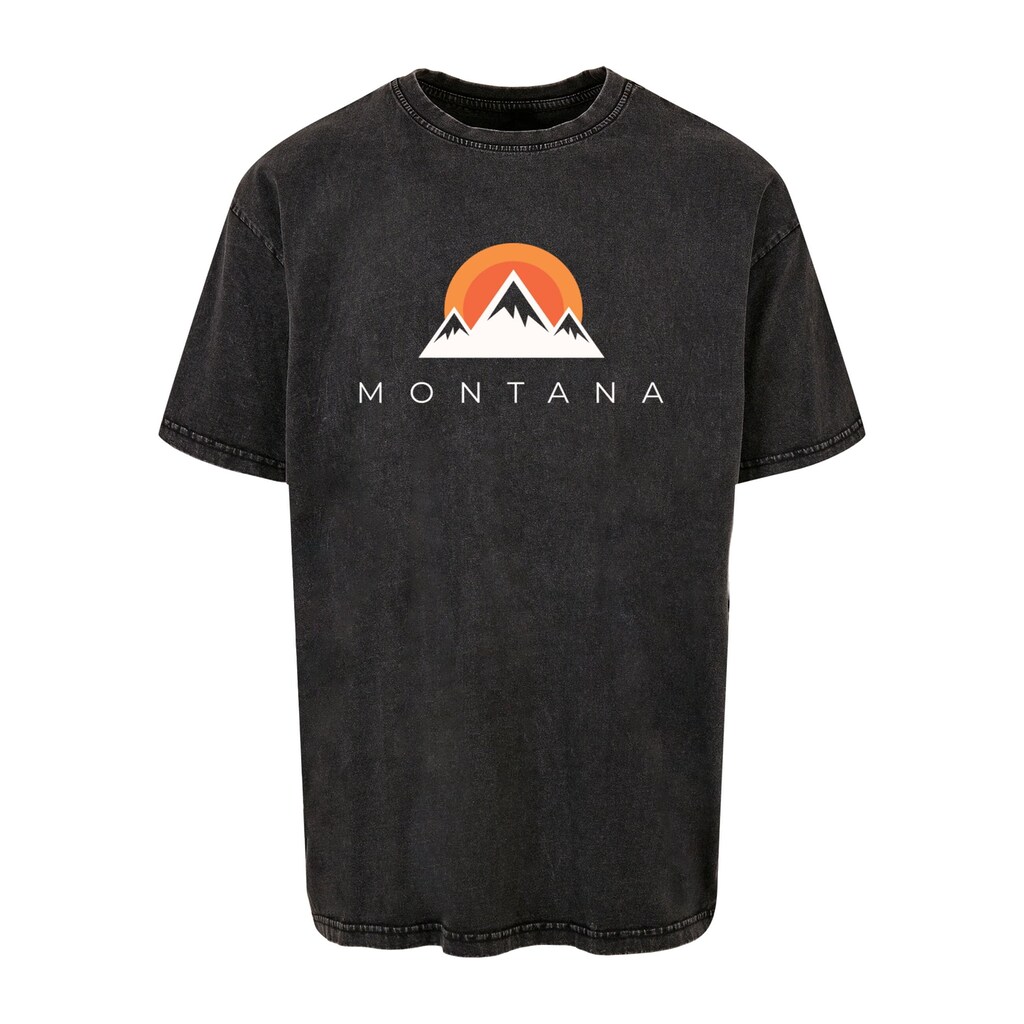 Merchcode T-Shirt »Merchcode Herren Montana X Acid Washed Heavy Oversize Tee«, (1 tlg.)