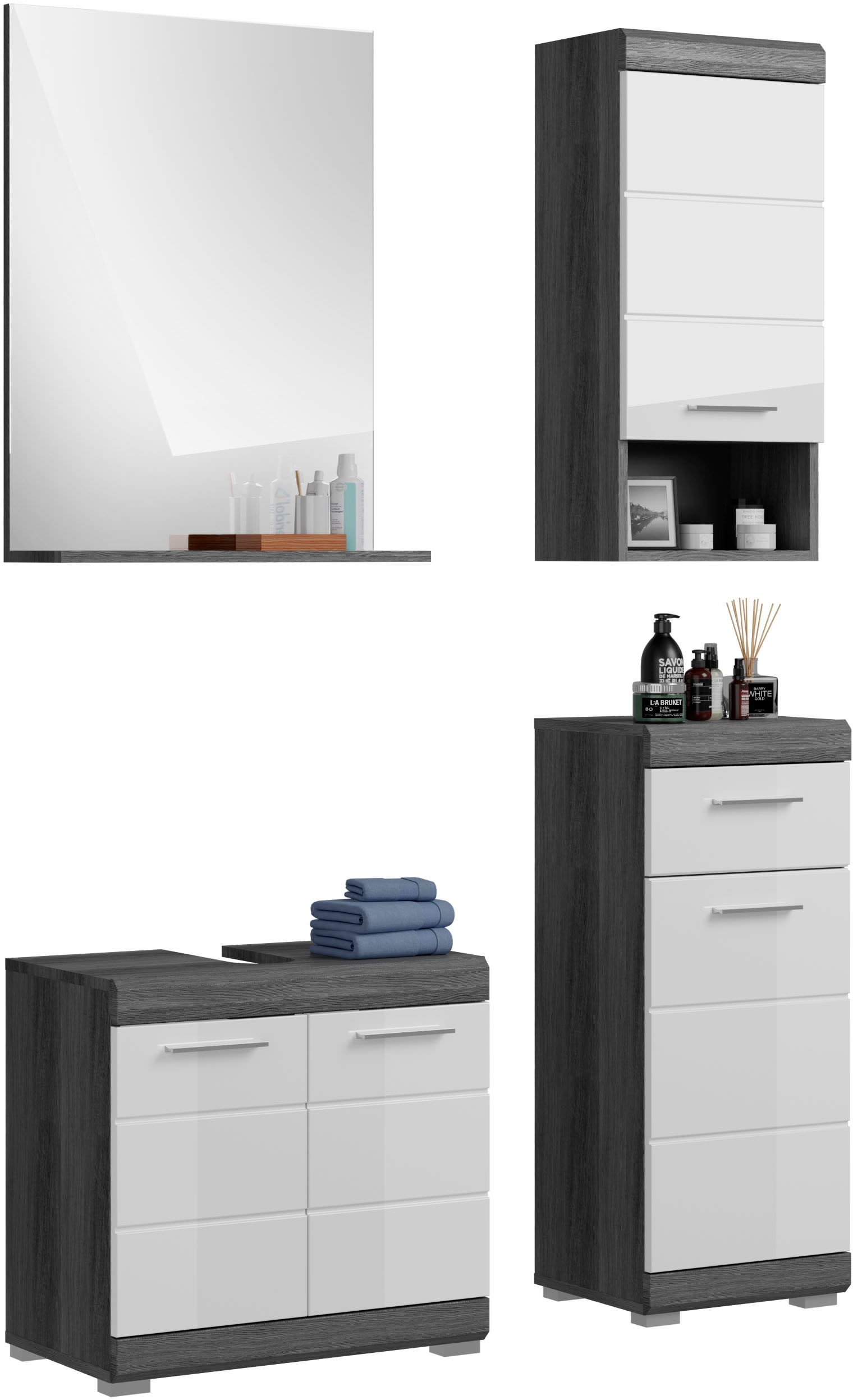 welltime Badmöbel-Set "Siena, 4 teilig, bestehend aus:" Set, TOPSELLER, 4 S günstig online kaufen
