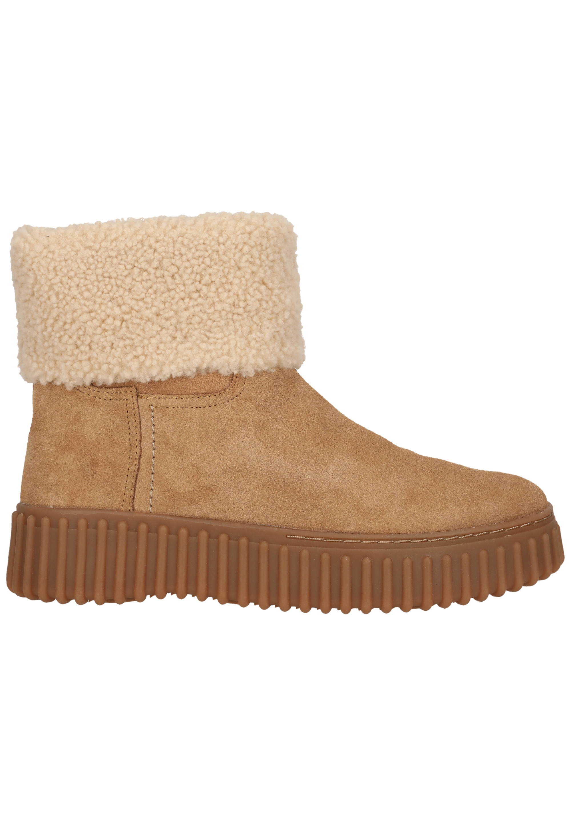 Clarks Stiefel »Torhill Turn Light Tan WLined«  mit charakteristischer, gerippter Sohle