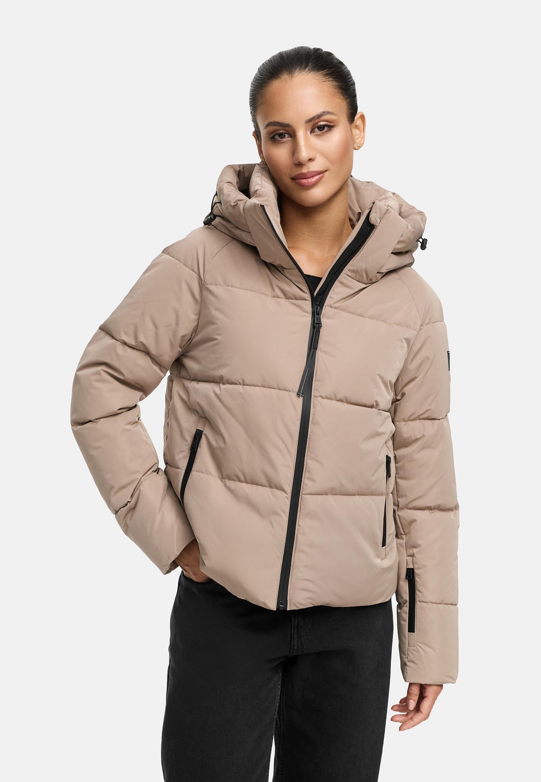 Navahoo Steppjacke »Frostherz XIV«, mit Kapuze, Kurze gesteppte Damen Winterjacke mit abnehmbarer Kapuze