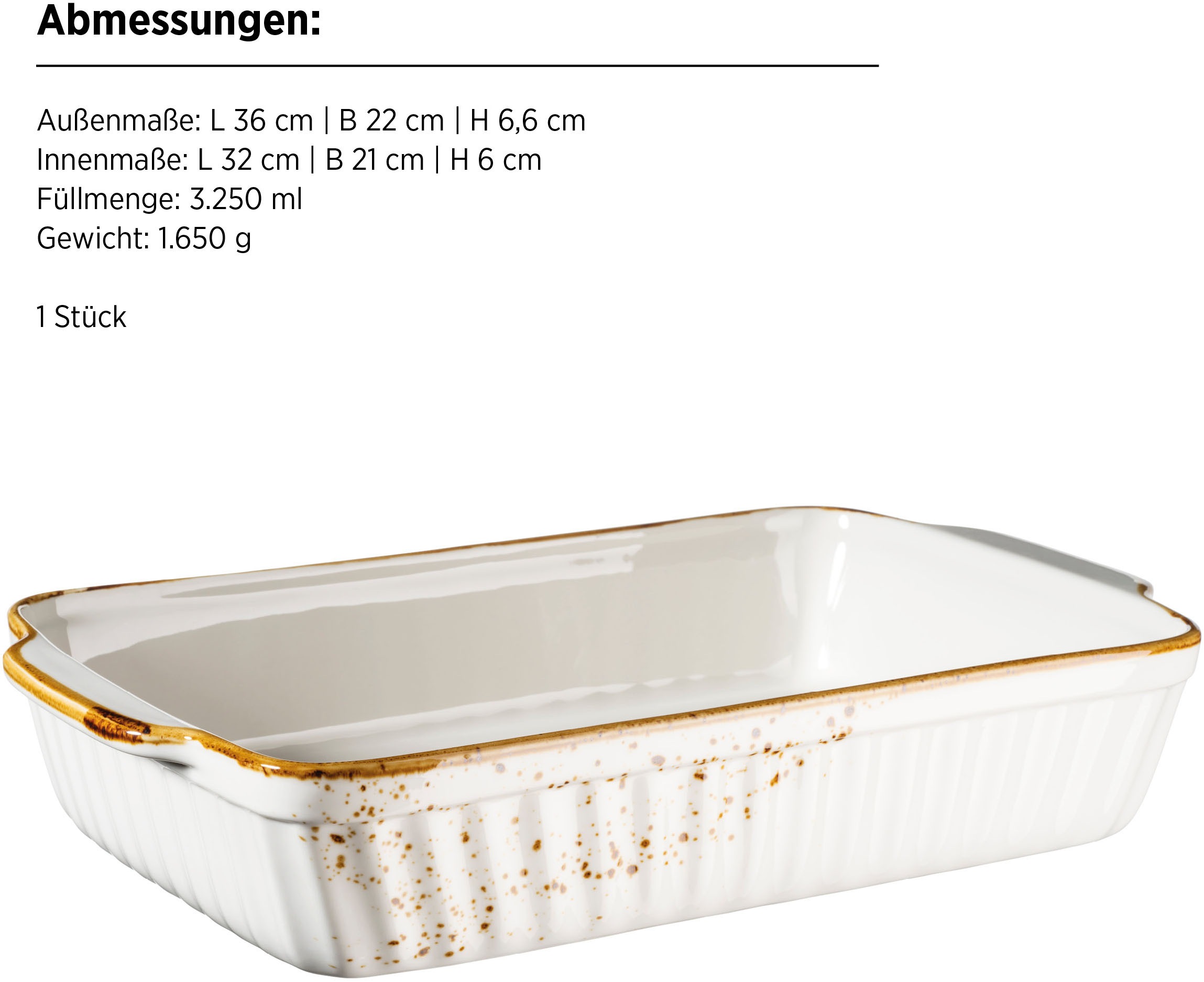 MÄSER Auflaufform »Pintar« Porzellan 2 Stk. tlg.