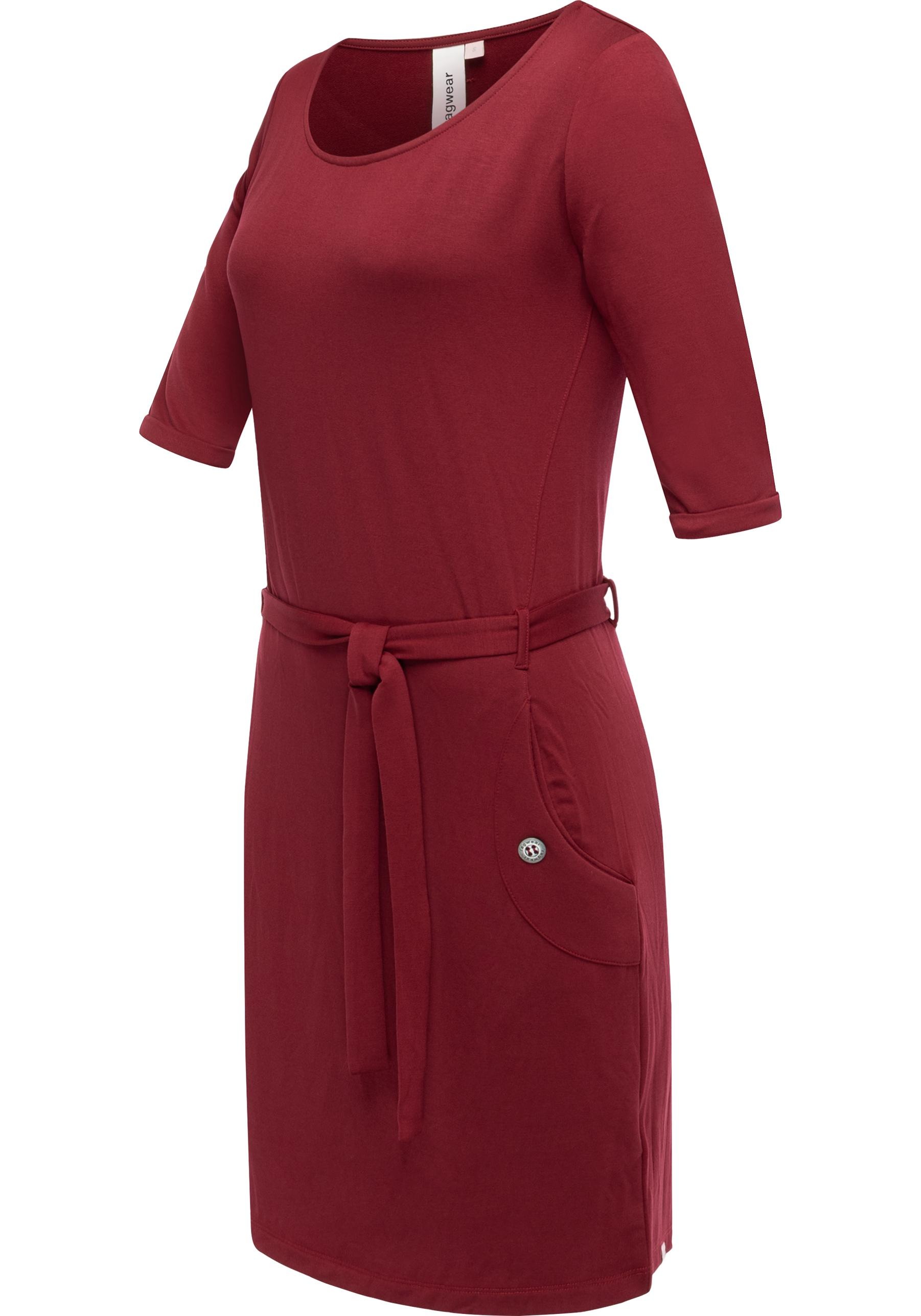 Ragwear Jerseykleid "Kenisha", Elastisches Midikleid mit Taillengürtel günstig online kaufen