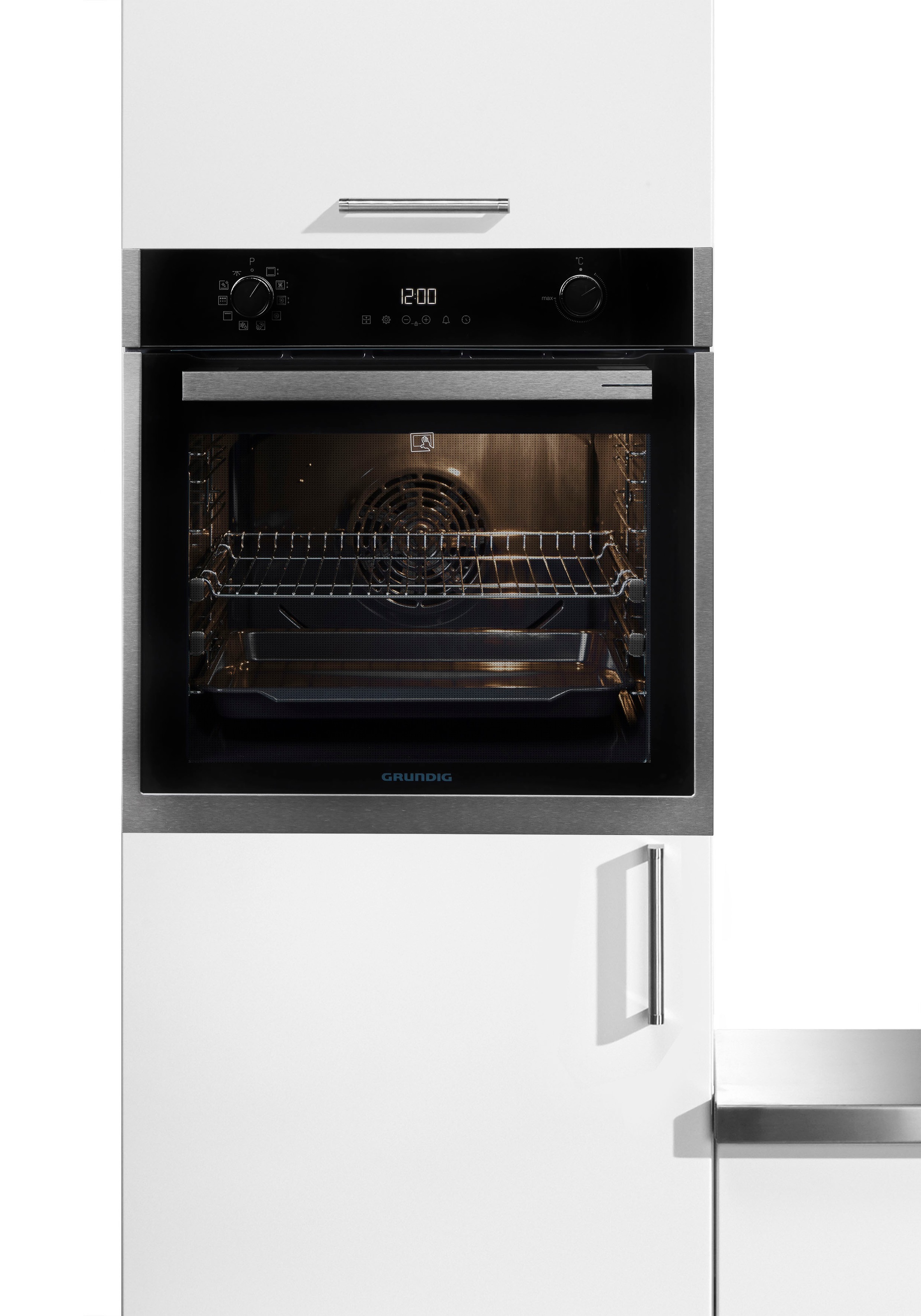Grundig Pyrolyse Backofen "GEBM19300DXMPF" mit 2-fach-Teleskopauszug mit Py günstig online kaufen