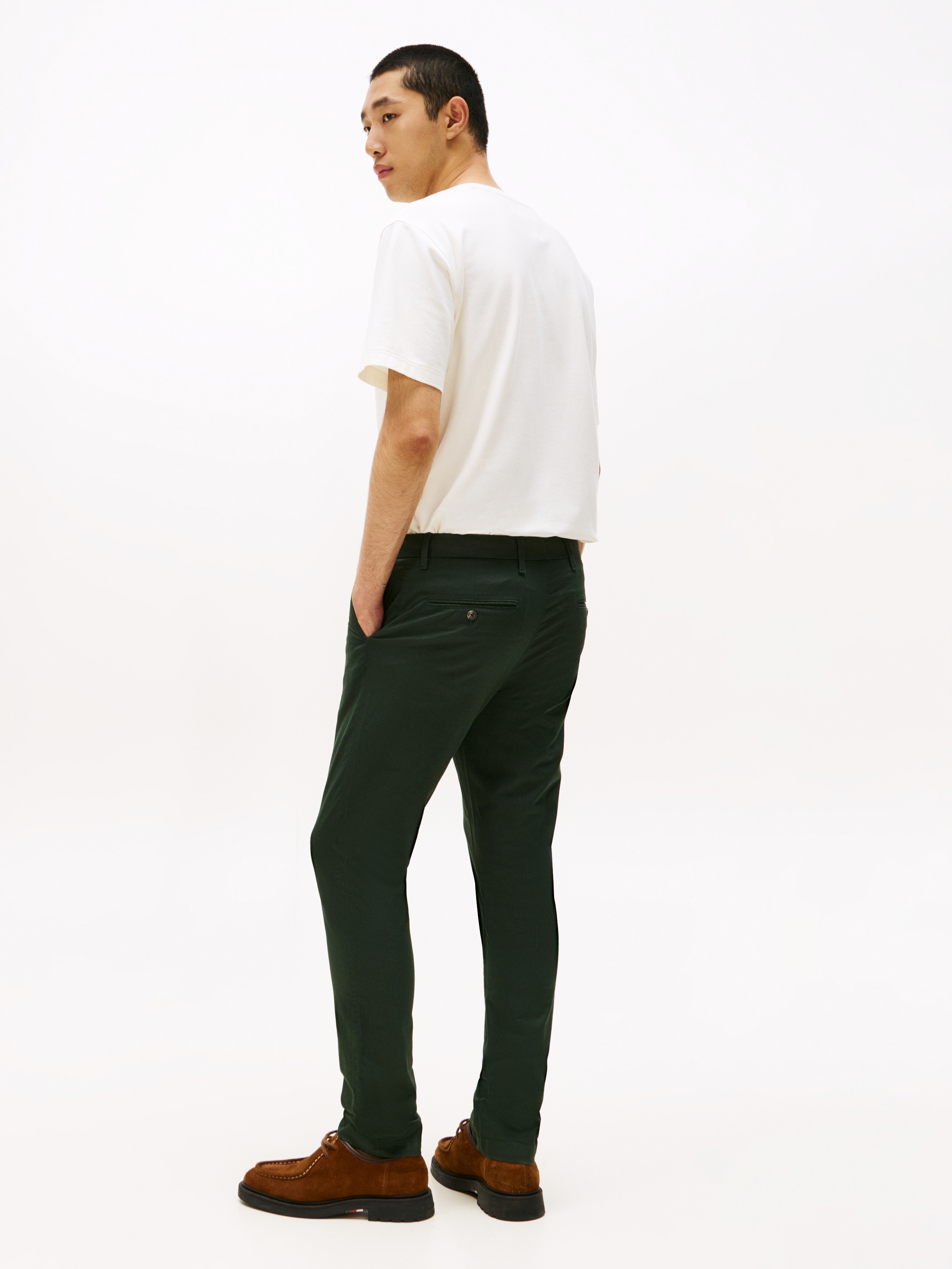 Tommy Hilfiger Chinohose »BLEECKER PRINTED ST«, Slim Fit, strukturierte Qualität