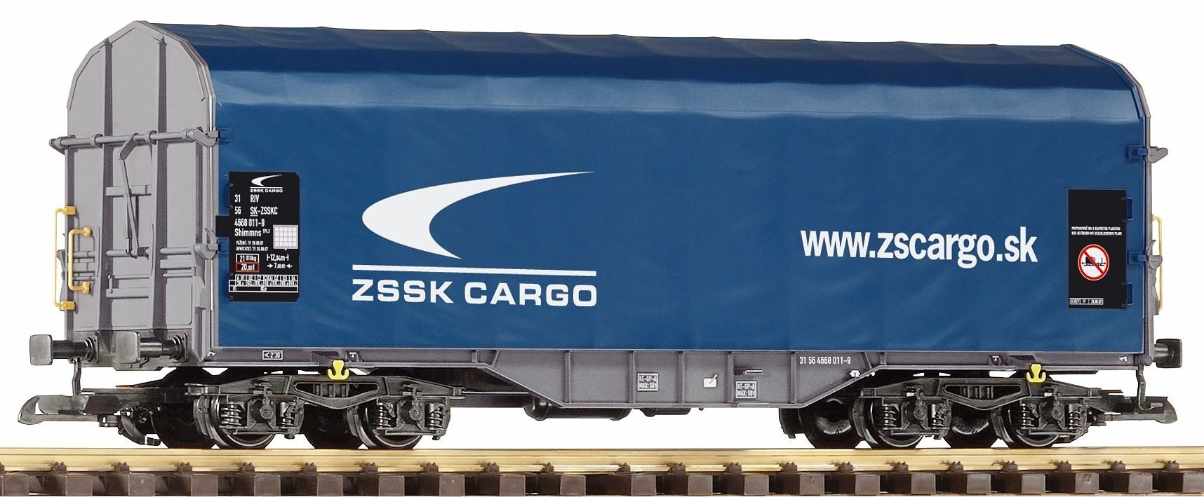 Güterwagen Schiebeplanenwagen Shimmns Zssk Cargo, Spur G