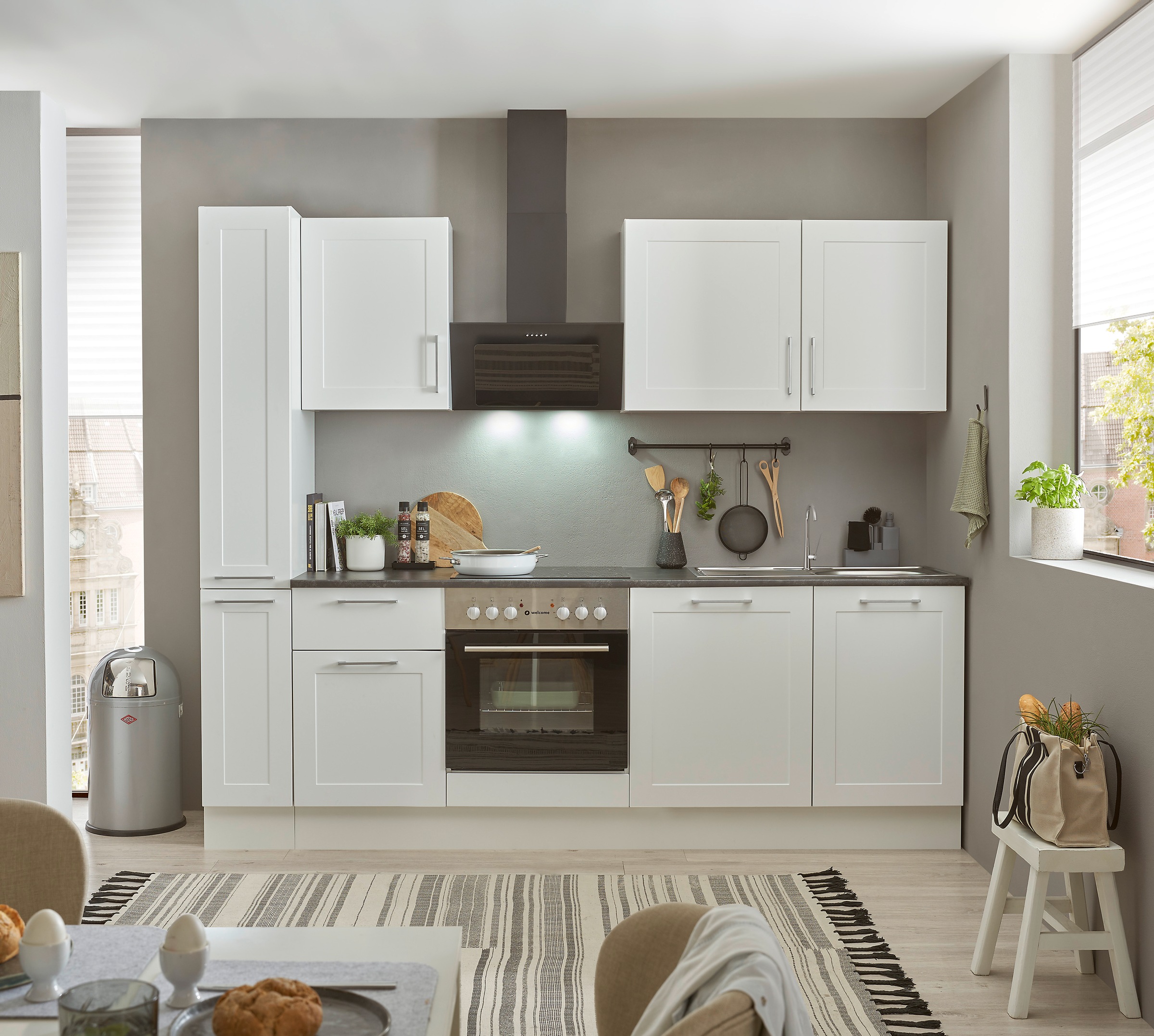 BASIC by Balculina Küchenzeile "Marsi" Breite 250 cm, wahlweise mit E-Gerät günstig online kaufen
