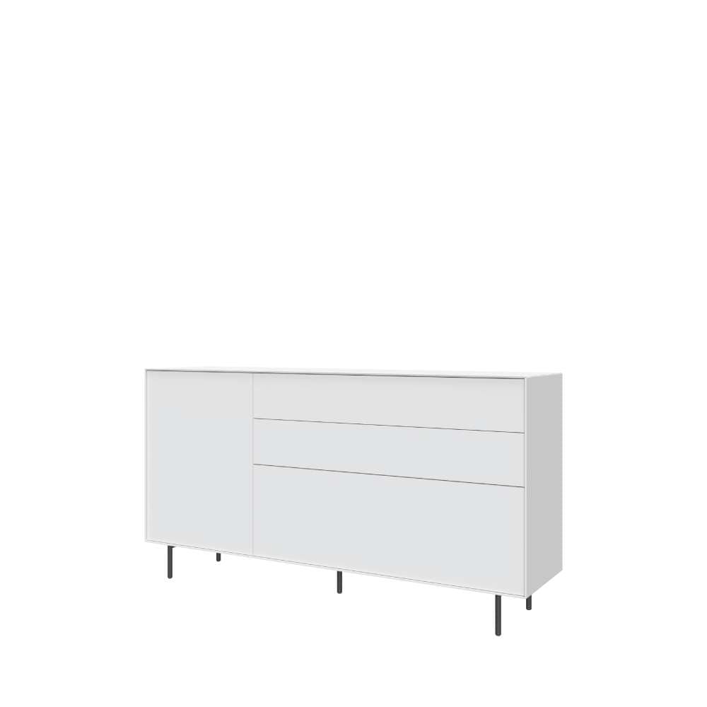 LeGer Home by Lena Gercke Sideboard »Essentials, Kommode, Anrichte, Kombikommode, Schrank mit Metallfüßen« Breite: 166 cm, UV lackiert, Push-to-open-Funktion