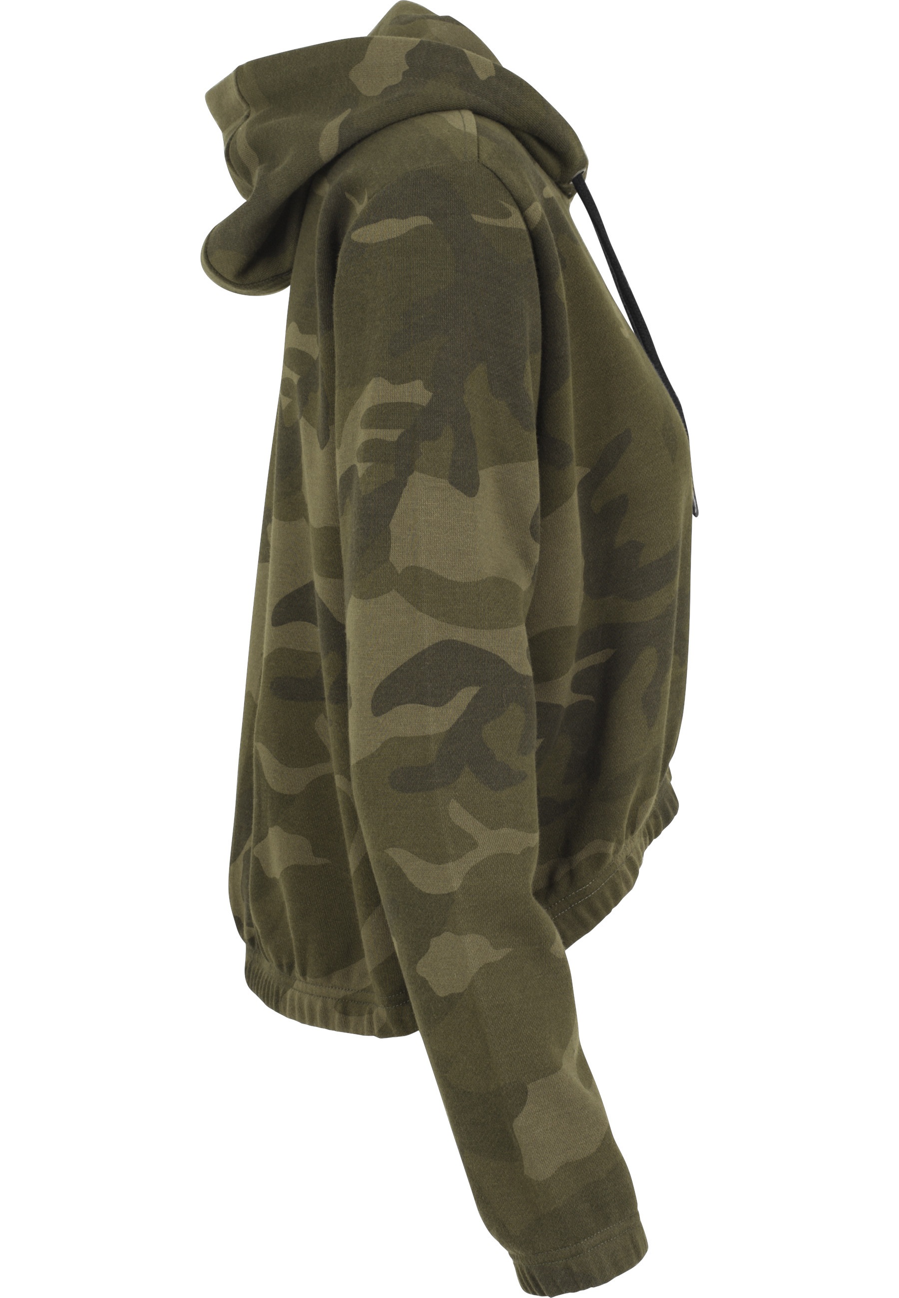URBAN CLASSICS Rundhalspullover »Urban Classics Damen Ladies Camo Cropped Hoody« 1 Stk.