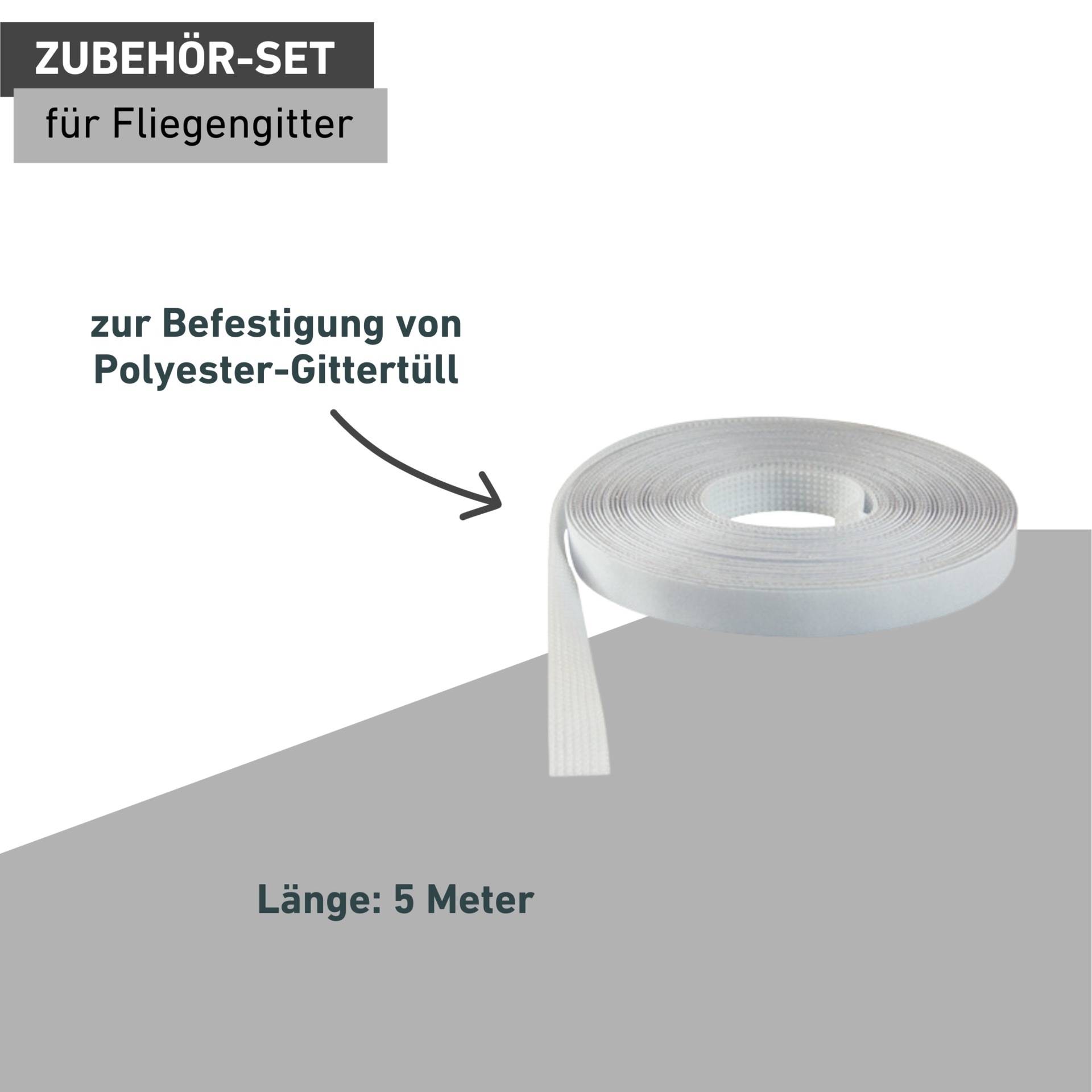 Windhager Klett-Klebeband »für Fliegengitter Plus, selbstklebend« Insektenschutz Zubehör, Befestigungsband für Fliegengitter-Gewebe, 5 m