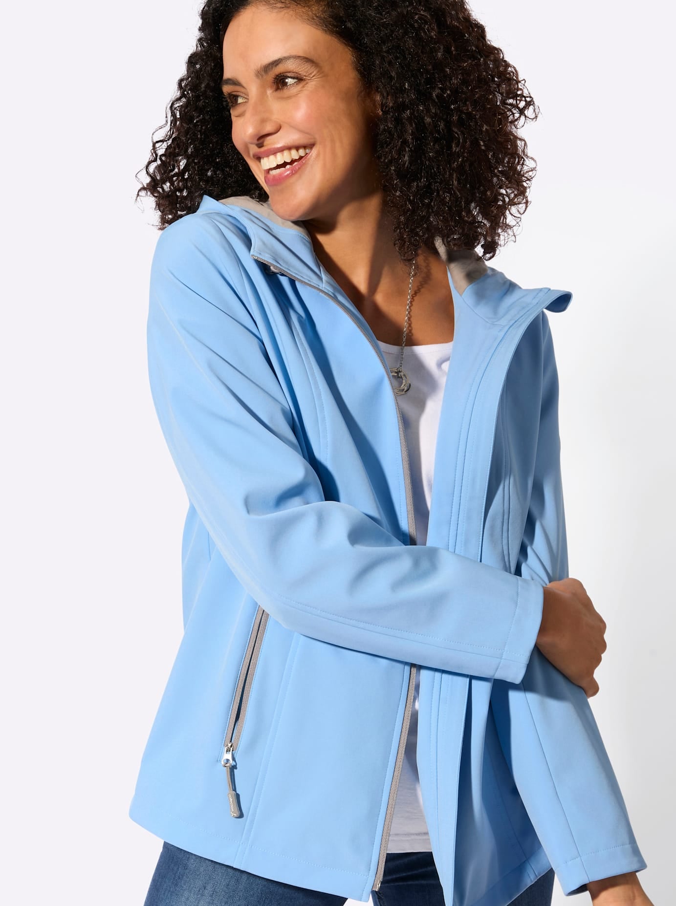 Casual Looks Softshelljacke mit Kapuze