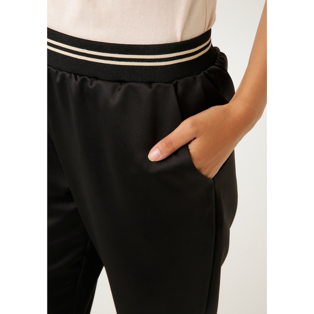 Aniston CASUAL Schlupfhose, mit gestreiften Bündchen am Bund und Beinabschluss - NEUE KOLLEKTION