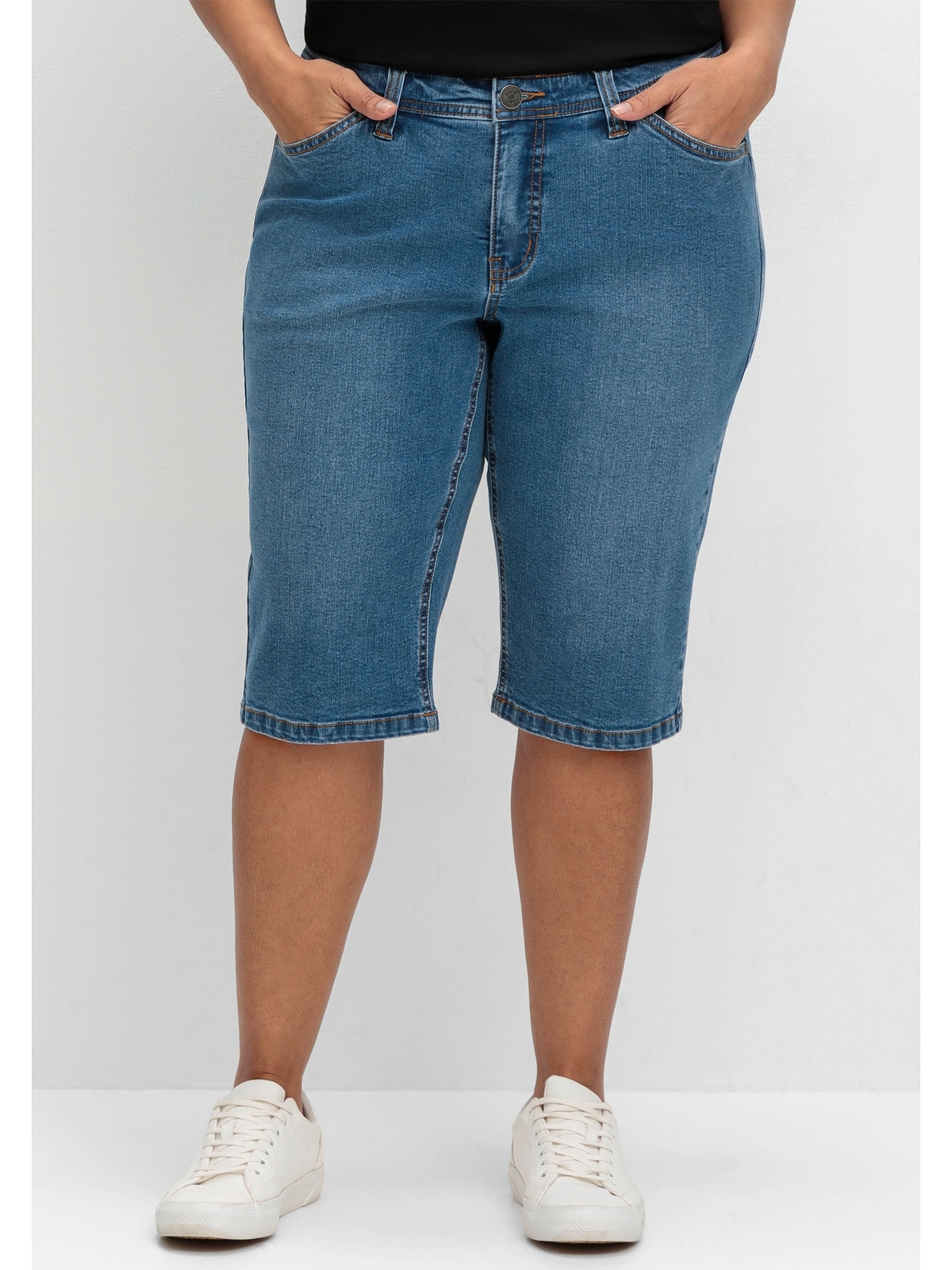 Sheego Jeansbermudas »Große Größen«, im Curvy-Schnitt VERENA
