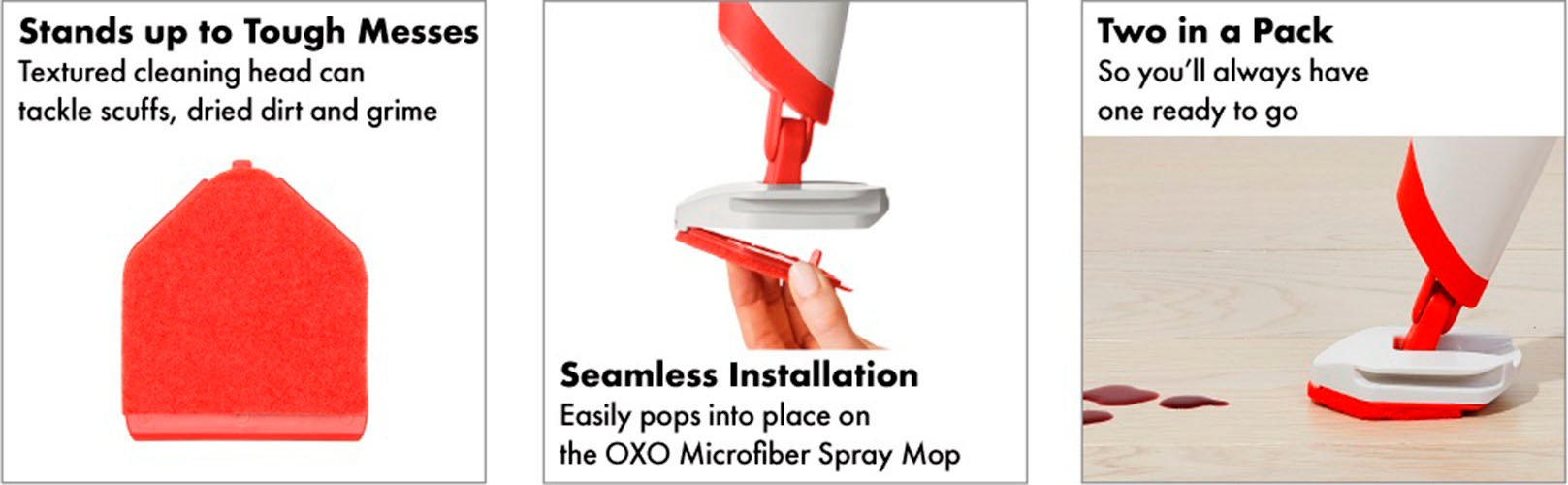 Thumbnail - OXO Good Grips Wischbezug "Nachfüll-Schrubber", (Set, 2 St.), passend für den OXO Good Grips Mikrofaser-Sprühmop