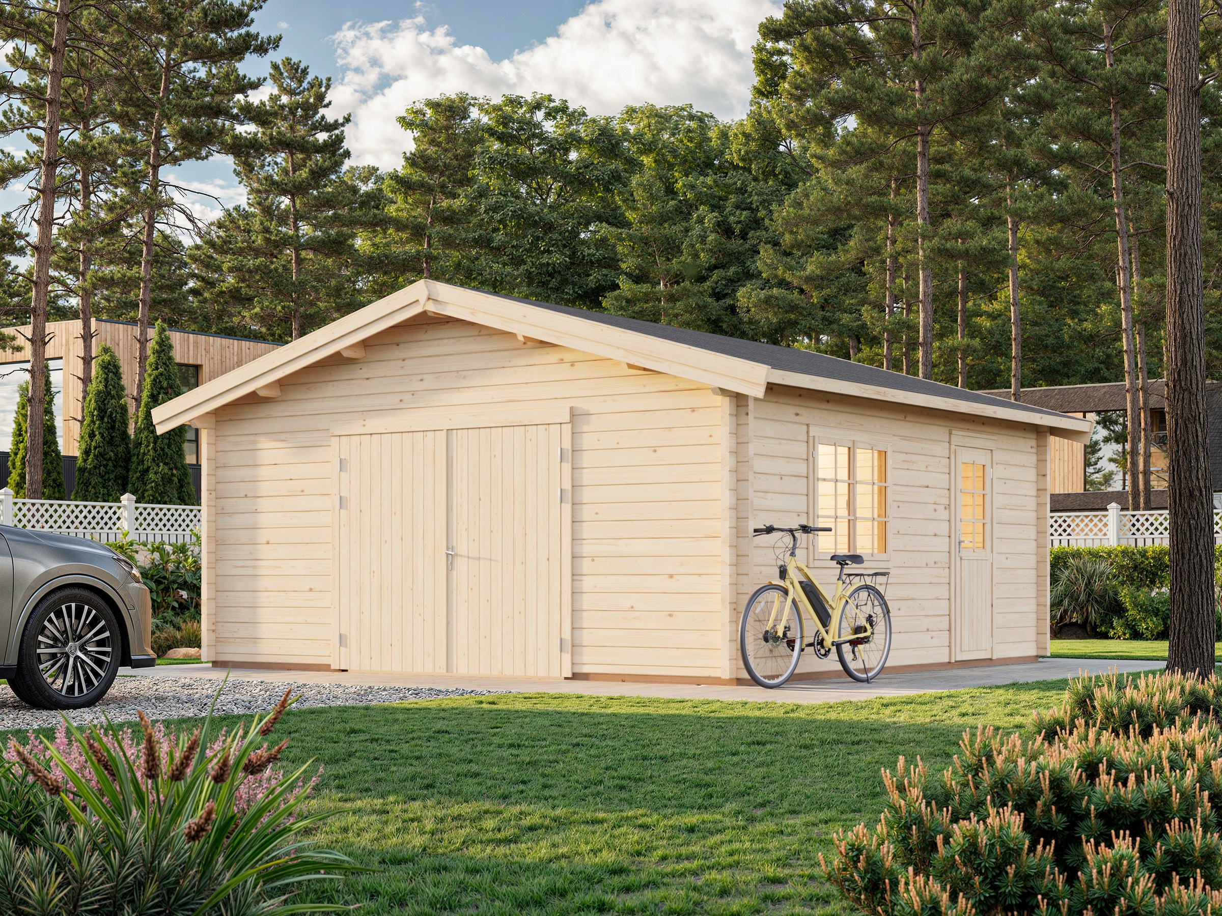 Palmako Garage »Roger, mit Holztor« BxTxH: 622x596x312 cm