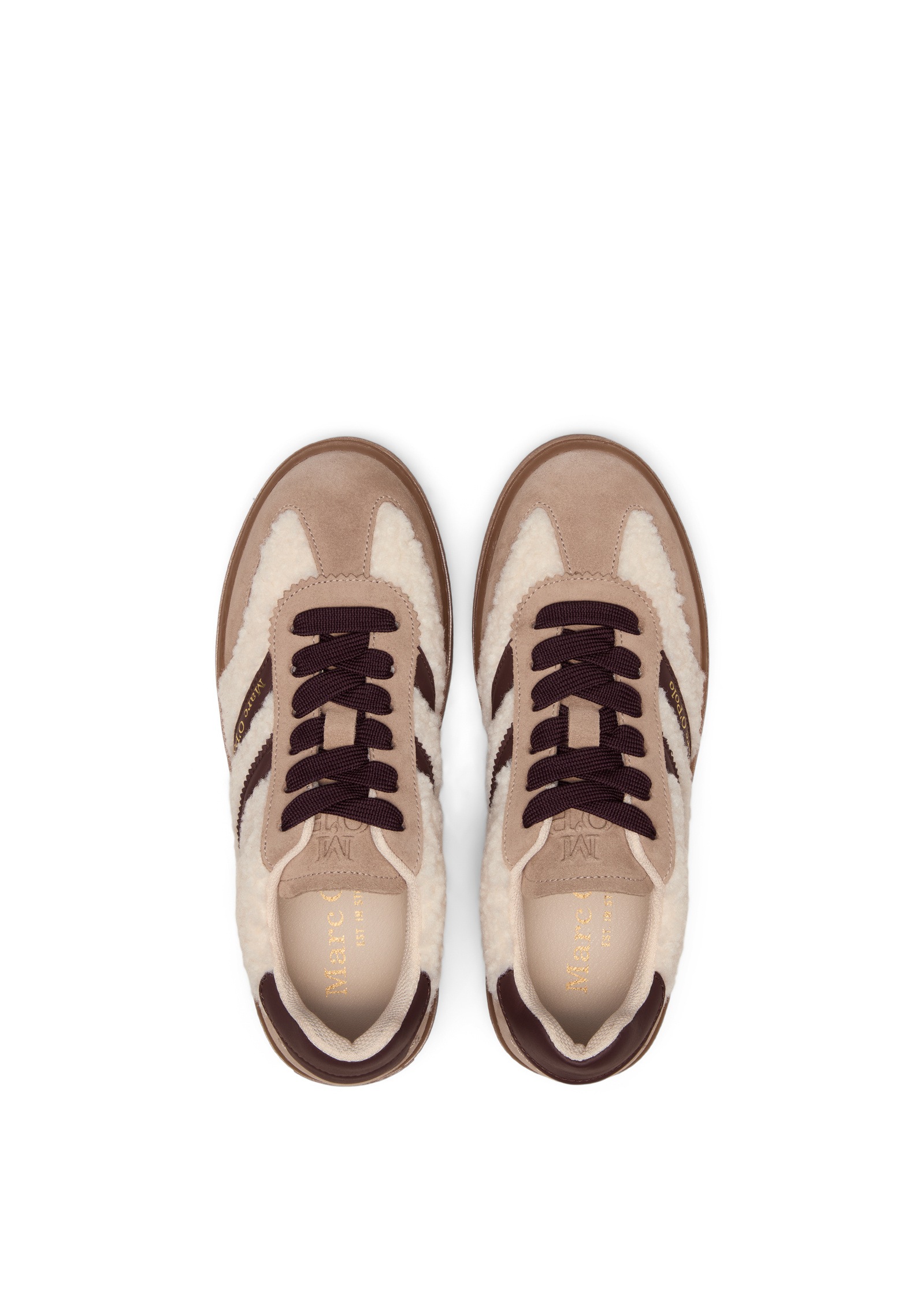 Marc O'Polo Sneaker »aus geöltem Veloursleder und Kunstfell«