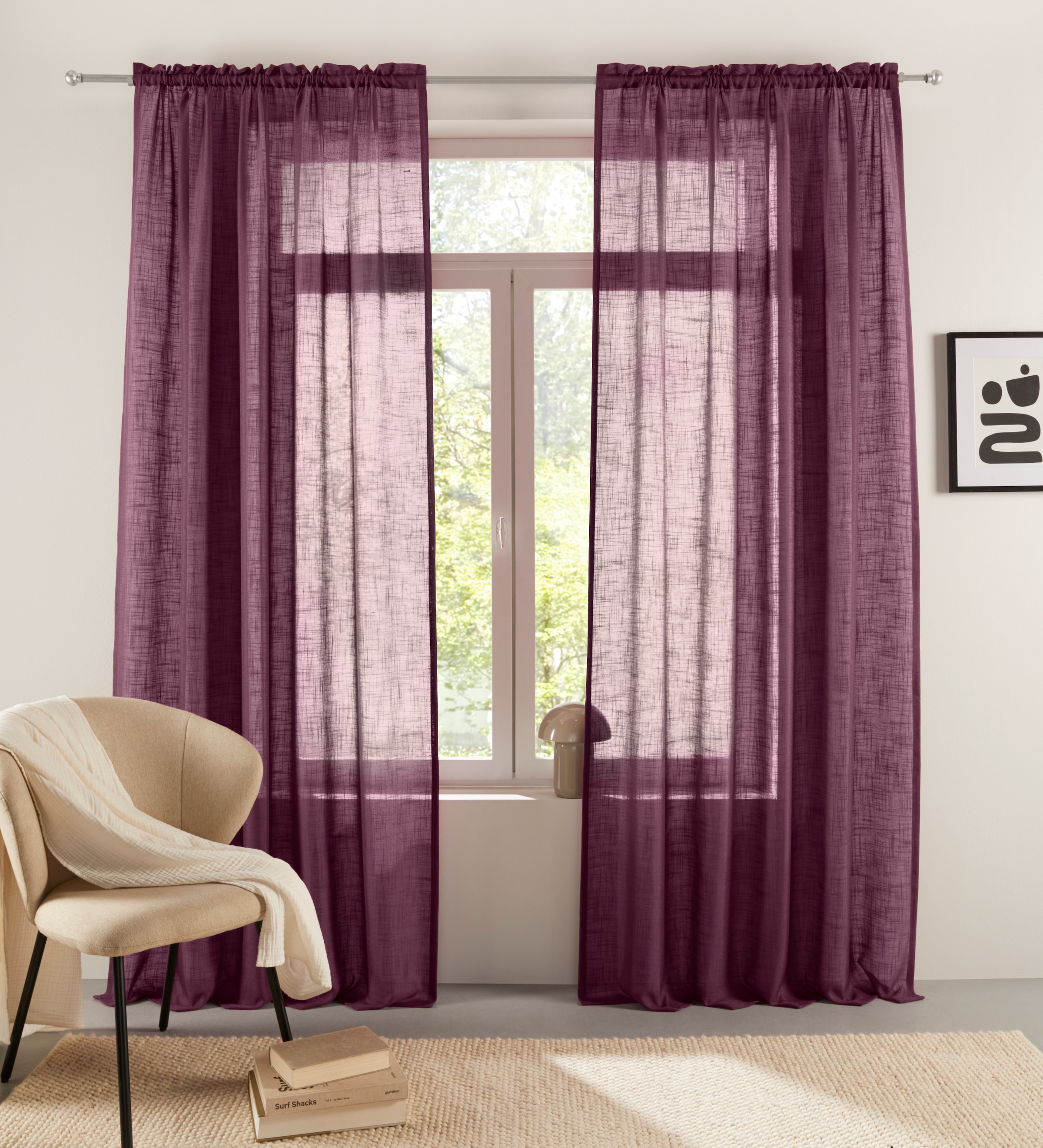 LeGer Home by Lena Gercke Gardine "Marusha" Stangendurchzug 1 Stk. tlg. 1 S günstig online kaufen