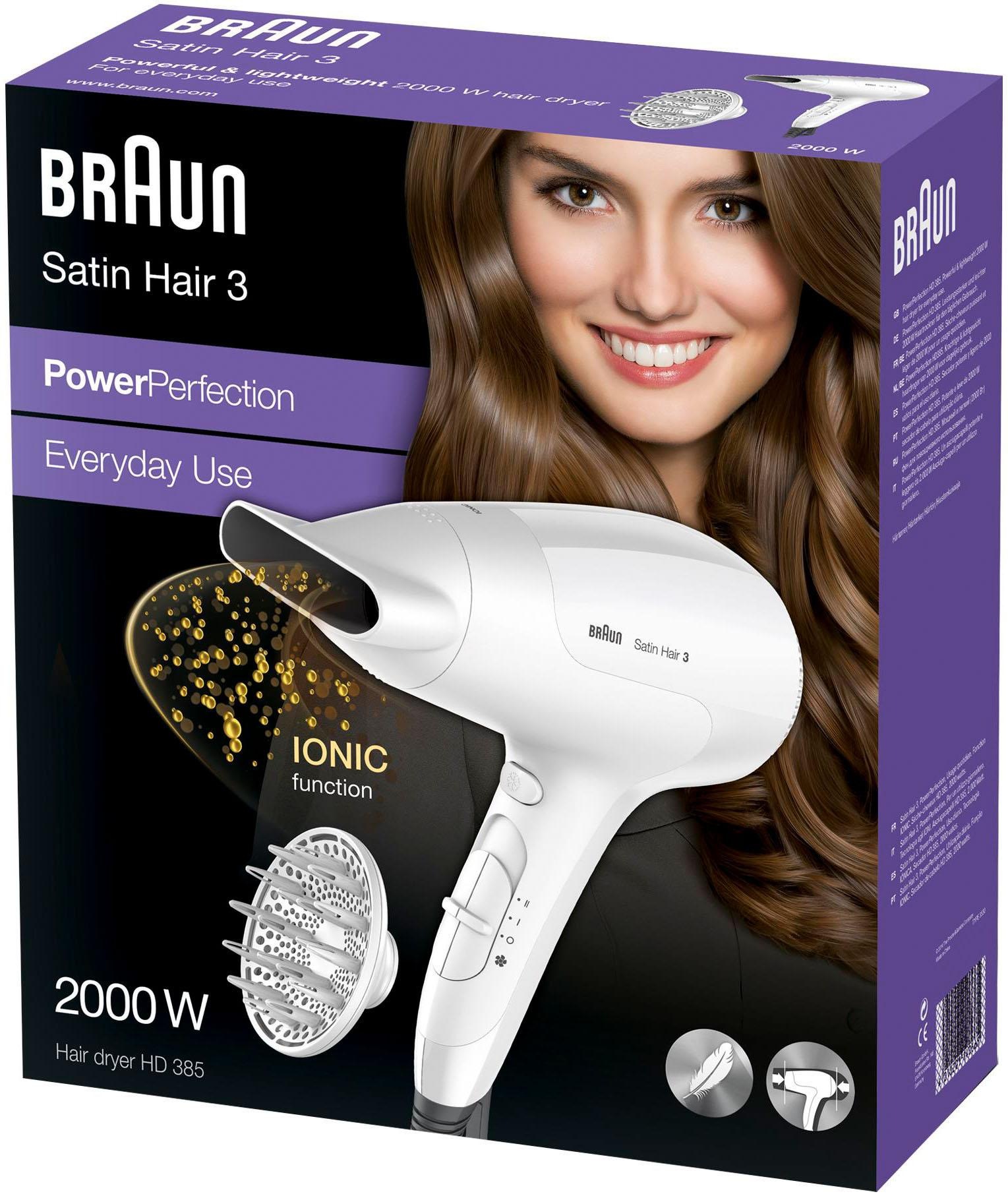 Braun Haartrockner »HD385«, 2000 W, 2 Aufsätze BAUR
