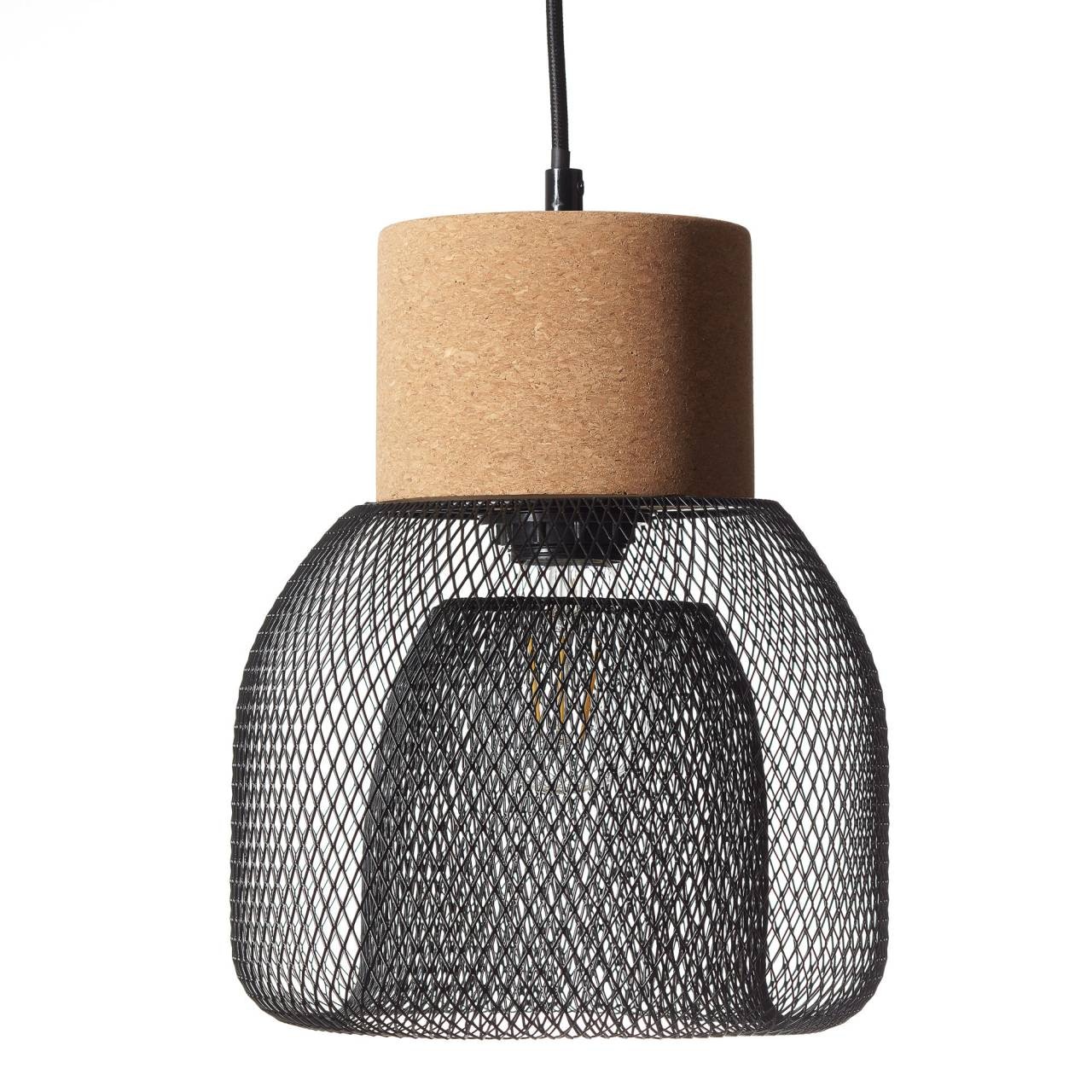 Brilliant Pendelleuchte »Flaka«, 1 flammig, Leuchtmittel E27 | ohne Leuchtmittel, 1flg schwarz matt