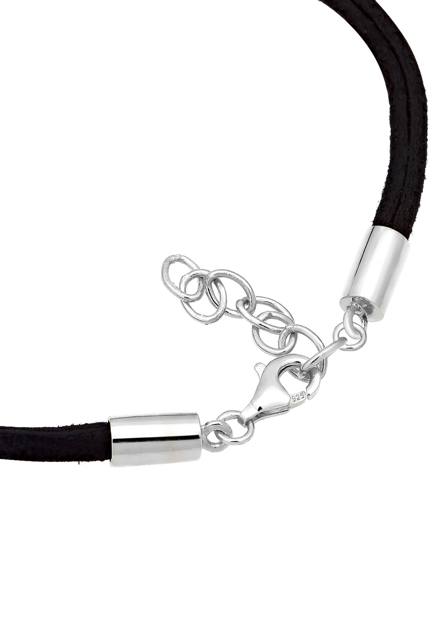 Elli Armband »Kreis Geo Velour Optik Trend 925 Sterling Silber«
