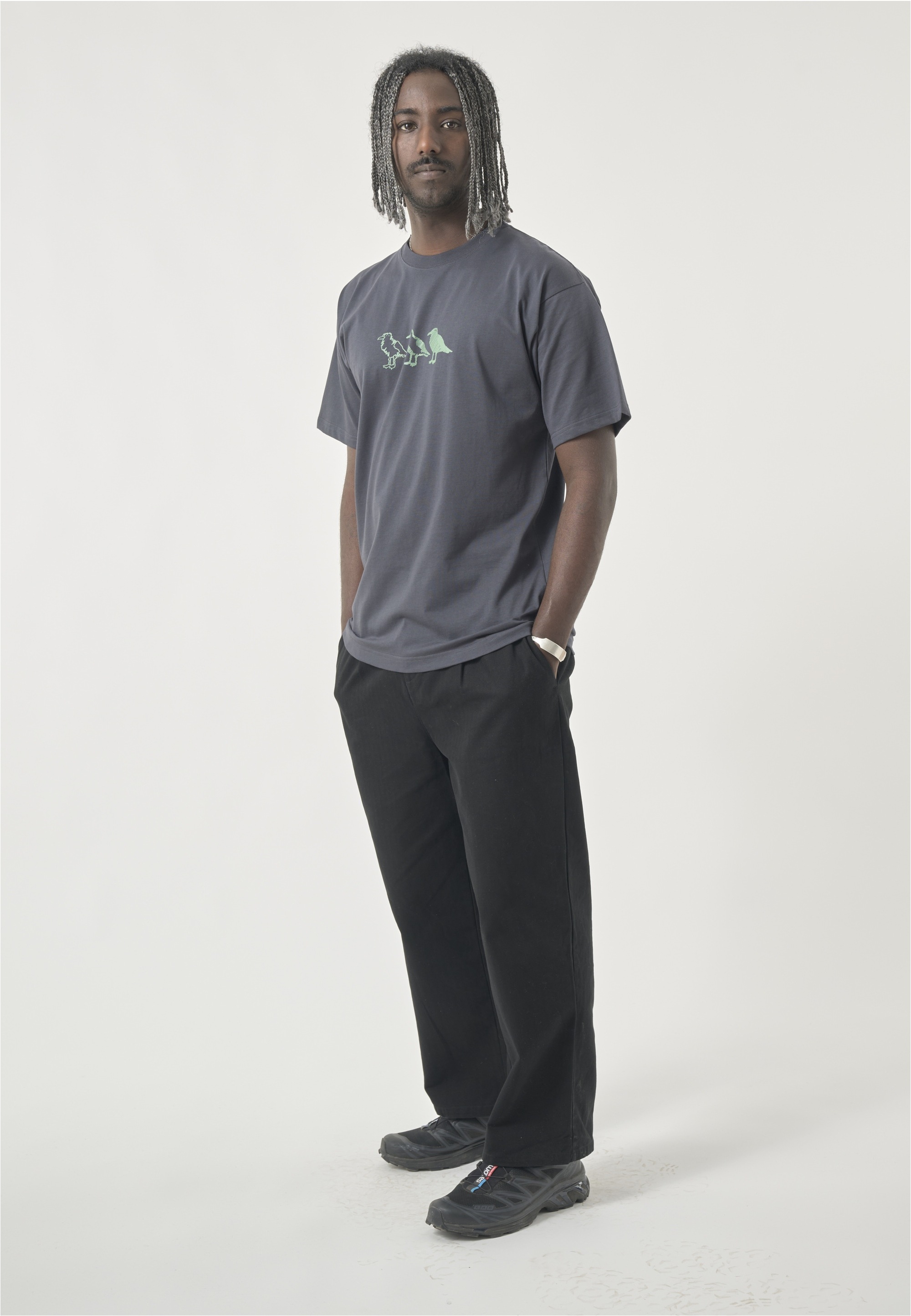 Cleptomanicx T-Shirt »Classic Tee Scribble Gull« in locker geschnittener Form