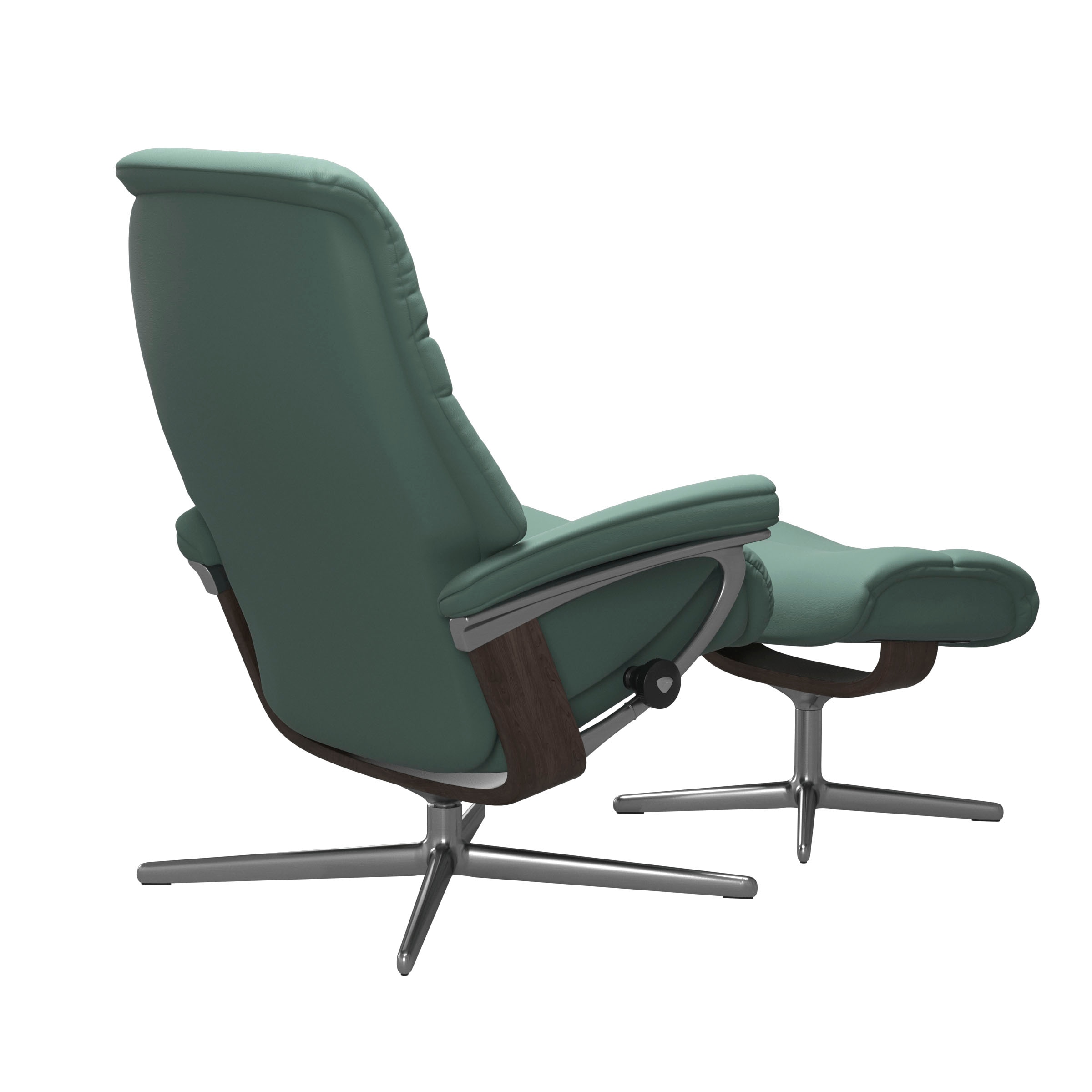 Stressless® Relaxsessel »Sunrise« Set, Relaxsessel mit Hocker,  mit Hocker, mit Cross Base, Größe S, M & L, Holzakzent Wenge