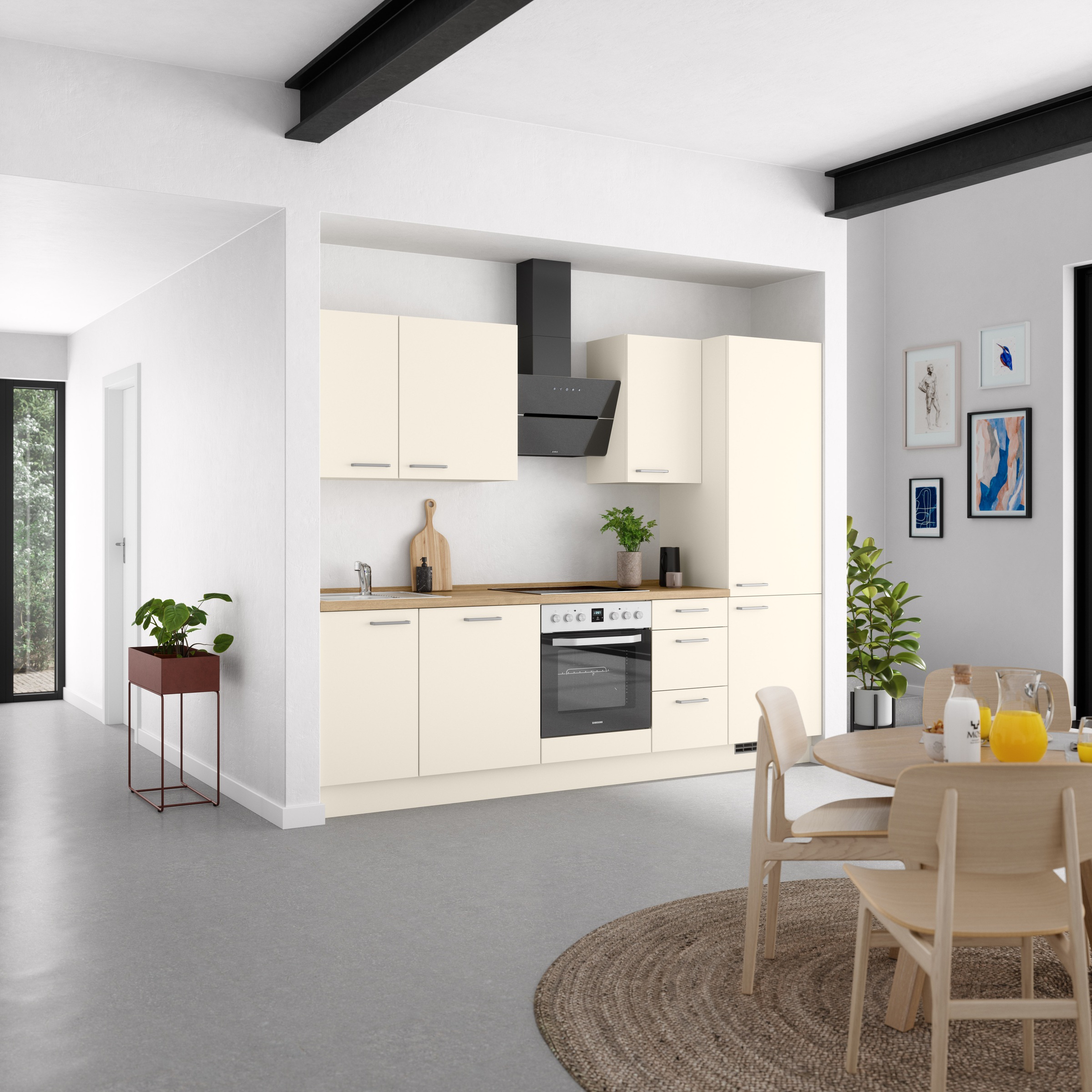 nobilia® Küchenzeile »"Touch II", NEU: individuell anpassbar mit gratis Profi-Beratung« vormontiert, Breite 270 cm, Ausrichtung wählbar, wahlw. mit E-Geräten