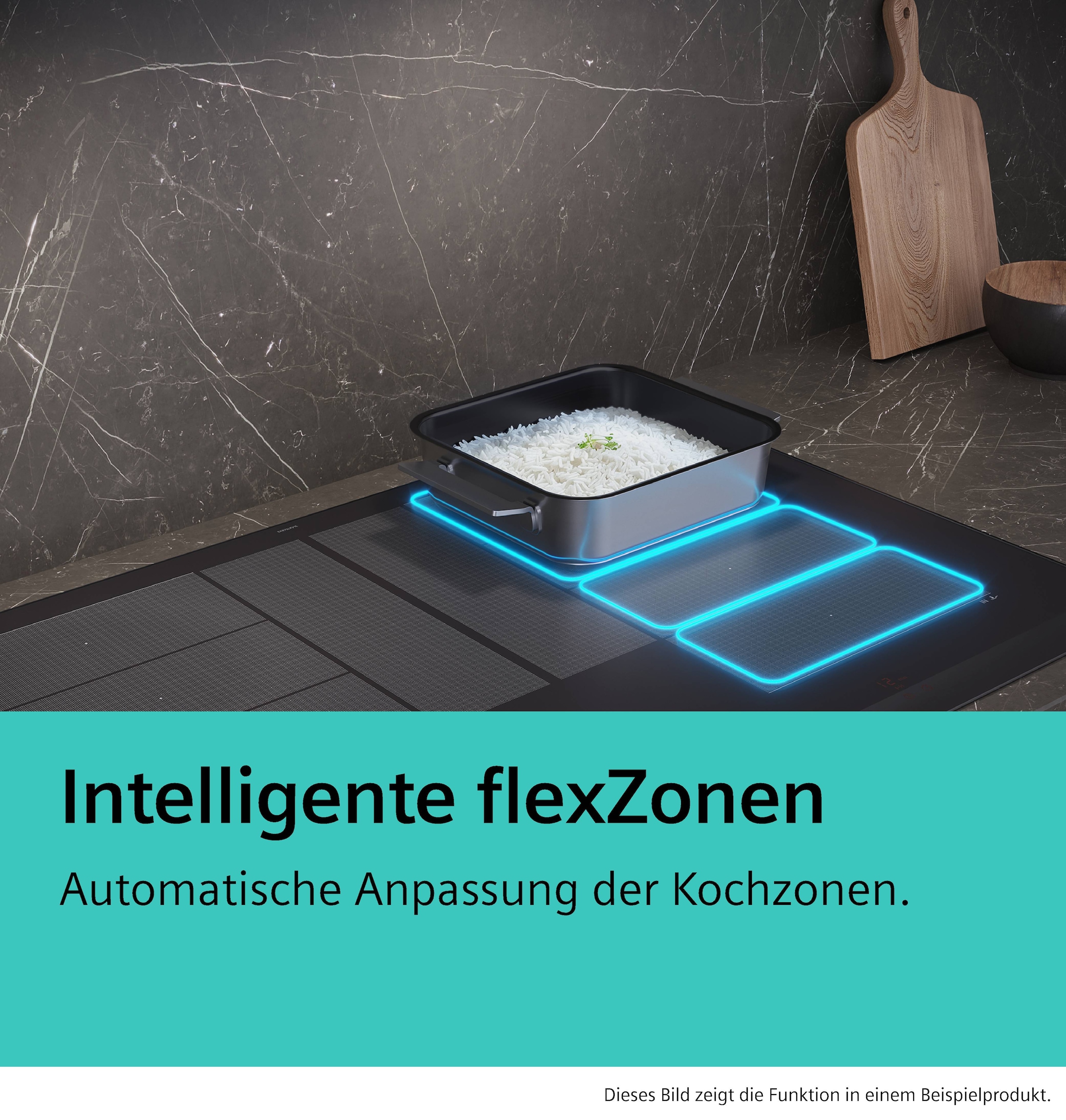 SIEMENS Flex-Induktions-Kochfeld »EX875LYC1E« Flexible varioInduktion Plus & intuitive Dual lightSlider-Bedienung