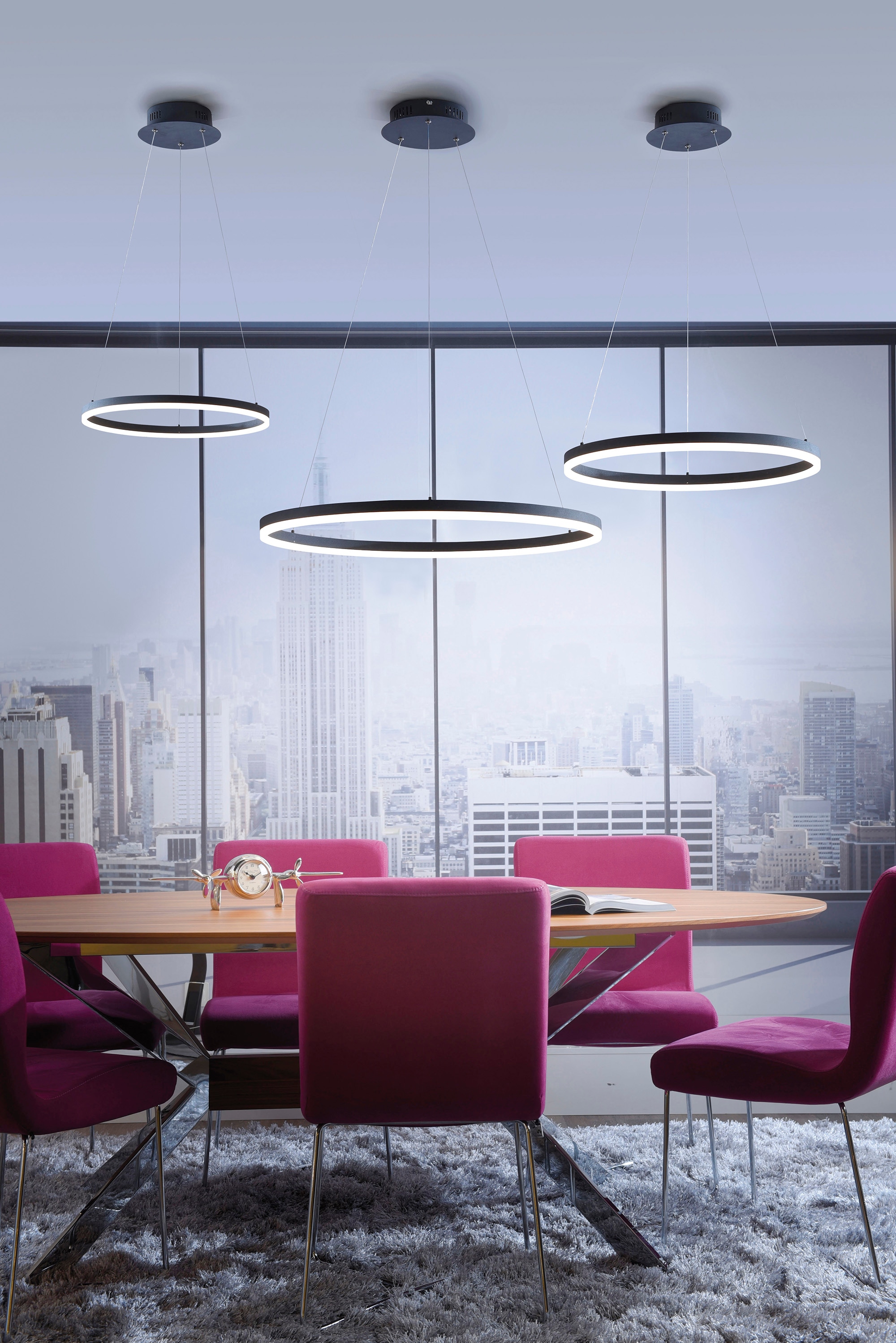 Paul Neuhaus LED Pendelleuchte »TITUS«, 1 flammig, Leuchtmittel LED-Board | LED fest integriert, Hängeleuchte, Stufenlos dimmbar über vorhandenen Wandschalter
