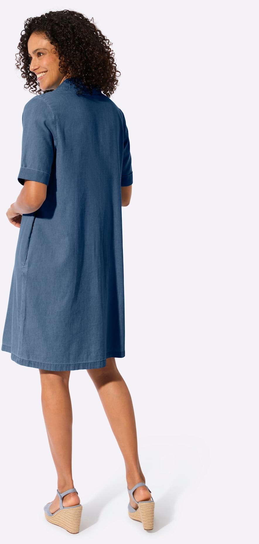 Casual Looks Jeanskleid "Jeans-Kleid" Nahttasche günstig online kaufen