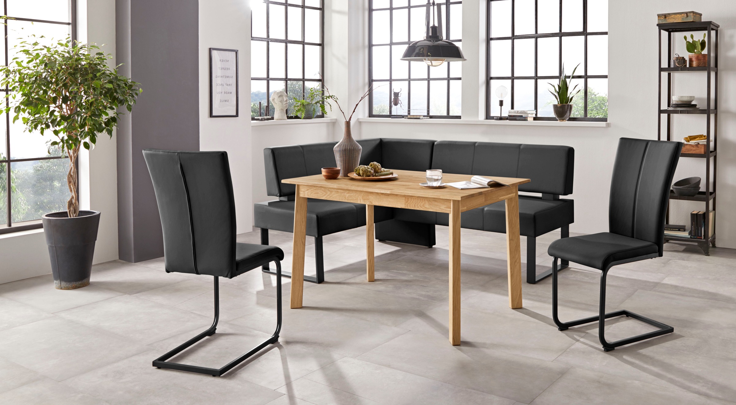 Home affaire Eckbank "Oliver mit Metallgestell, Küchenbank" verschiedene Be günstig online kaufen