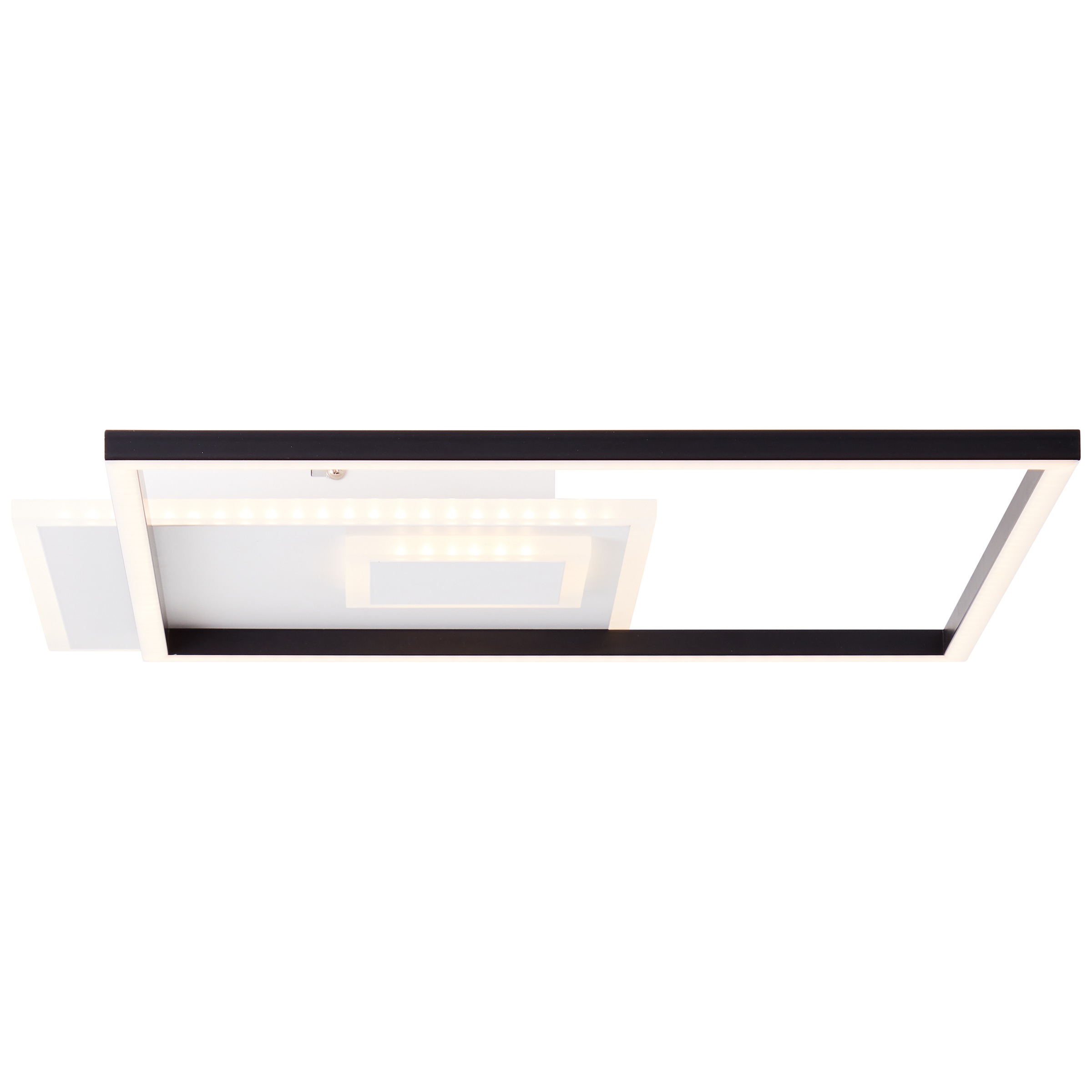 Brilliant LED Deckenleuchte »Iorgo«, 43 x 43 cm, 4300 lm, Metall/Kunststoff, schwarz/weiß