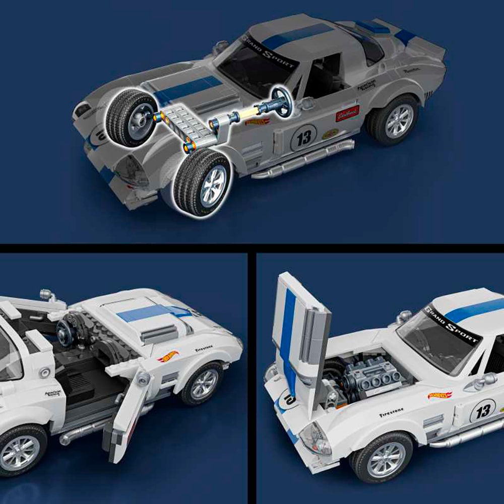 Mattel® Modellbausatz »Mattel Brick Shop Hot Wheels, ELITE SERIES CORVETTE« 918 Stk. tlg. 1:16
