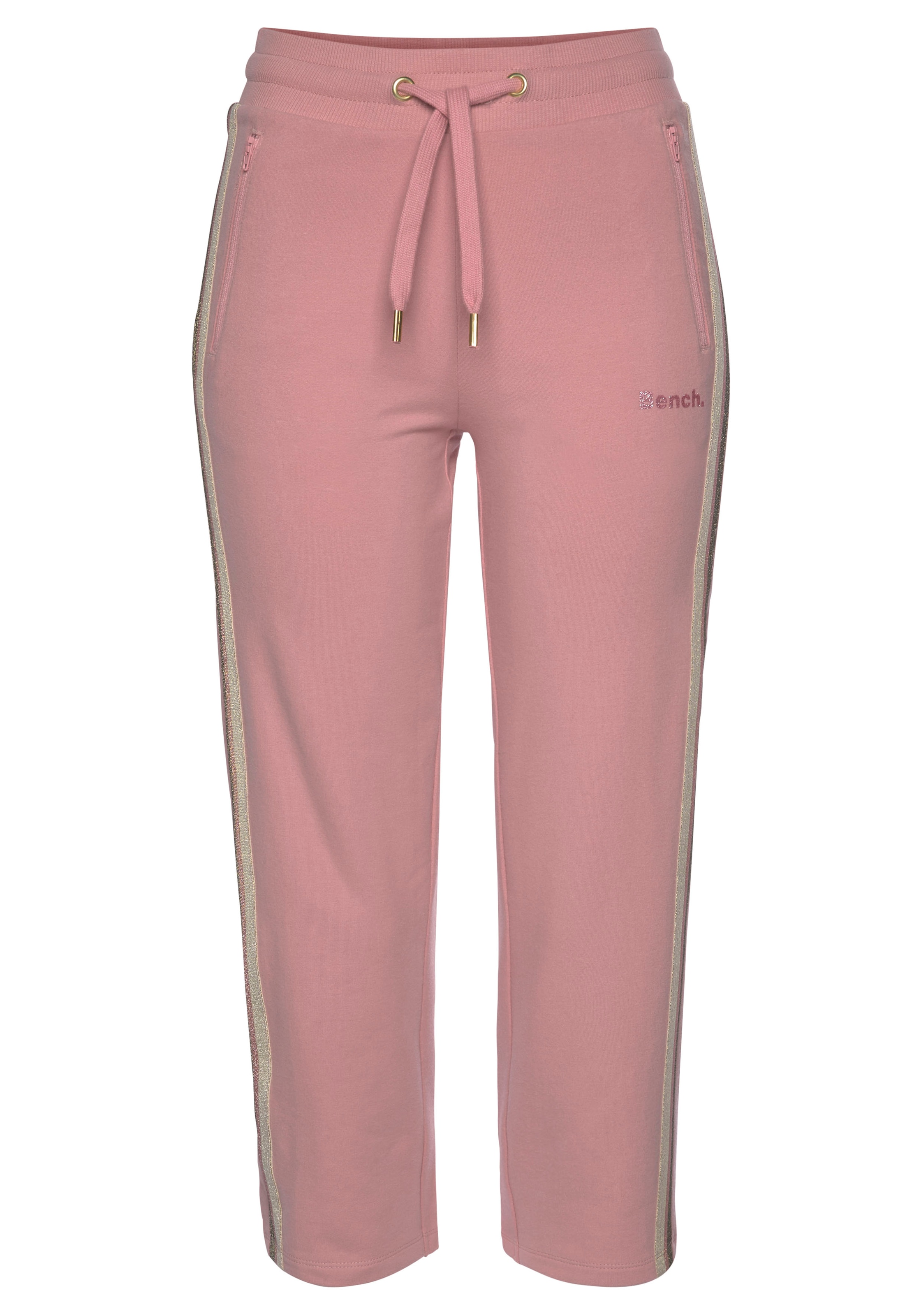 Bench. Loungewear Relax-Caprihose, mit Glitzerstreifen, Loungeanzug günstig online kaufen