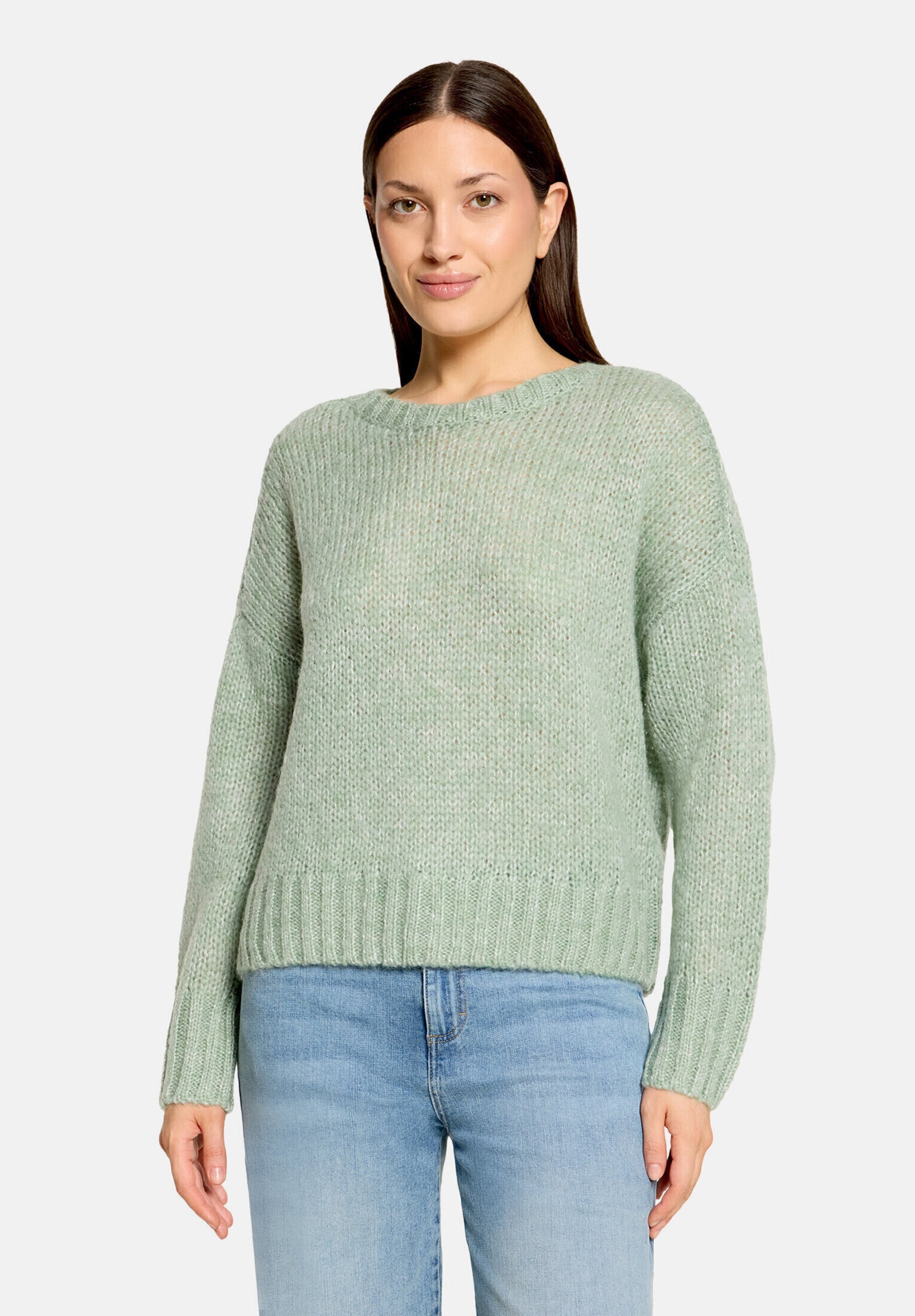 Cartoon Strickpullover »Damen mit Rundhalsausschnitt« 1