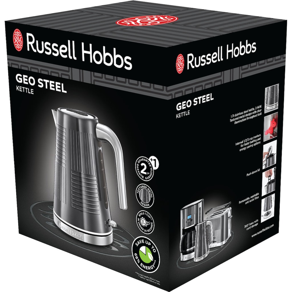 RUSSELL HOBBS Wasserkocher »Geo Steel 25240-70«, 1,7 l, 2400 W