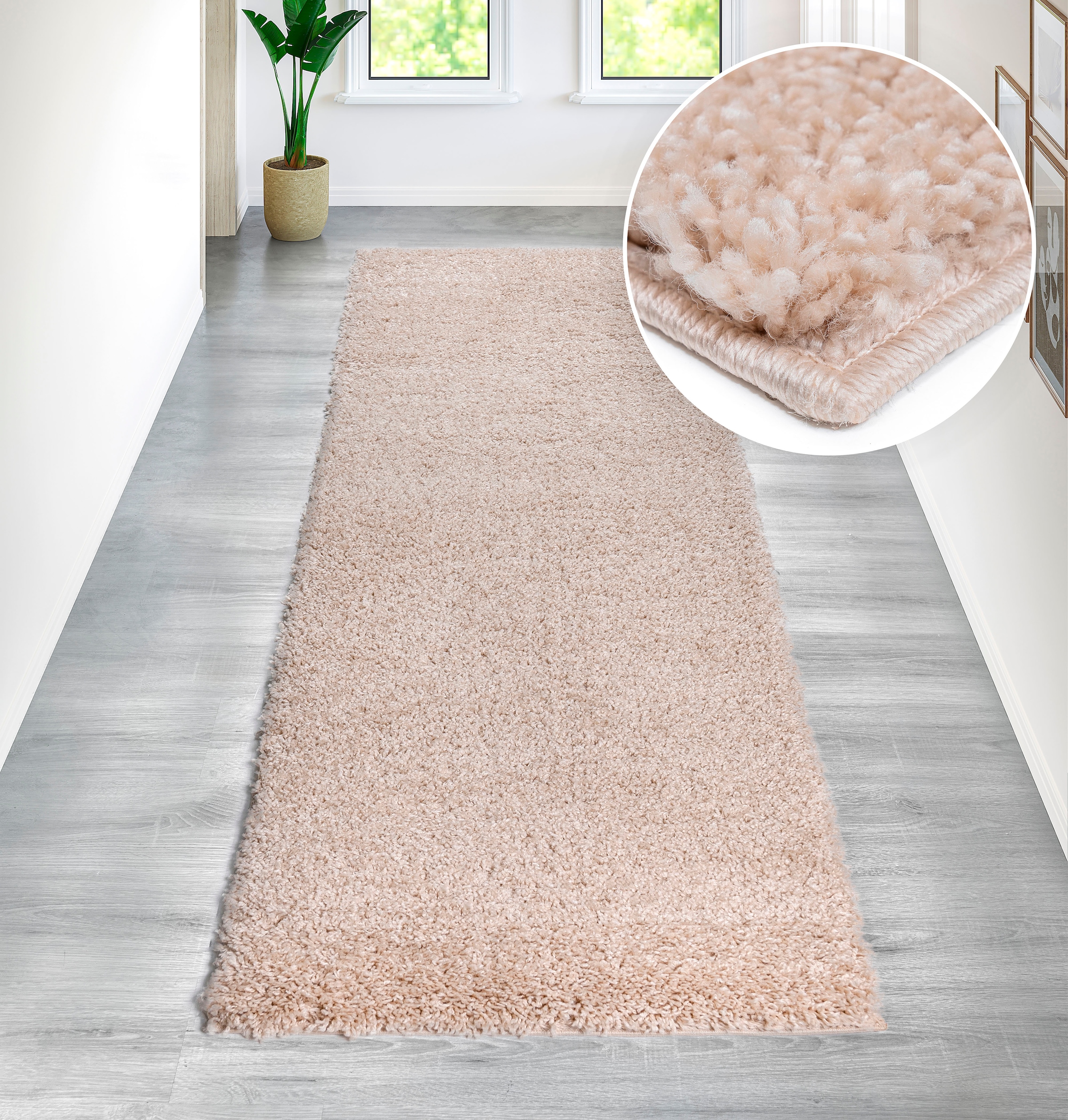 OTTO home Hochflor-Teppich "Viva Shaggy, in Standard- und Premium-Qualität, 30 mm oder 45 mm Höhe" rechteckig 45 mm Höhe Uni Farben, einfarbig, weich, kuschelig, Läufer, Kundenliebling