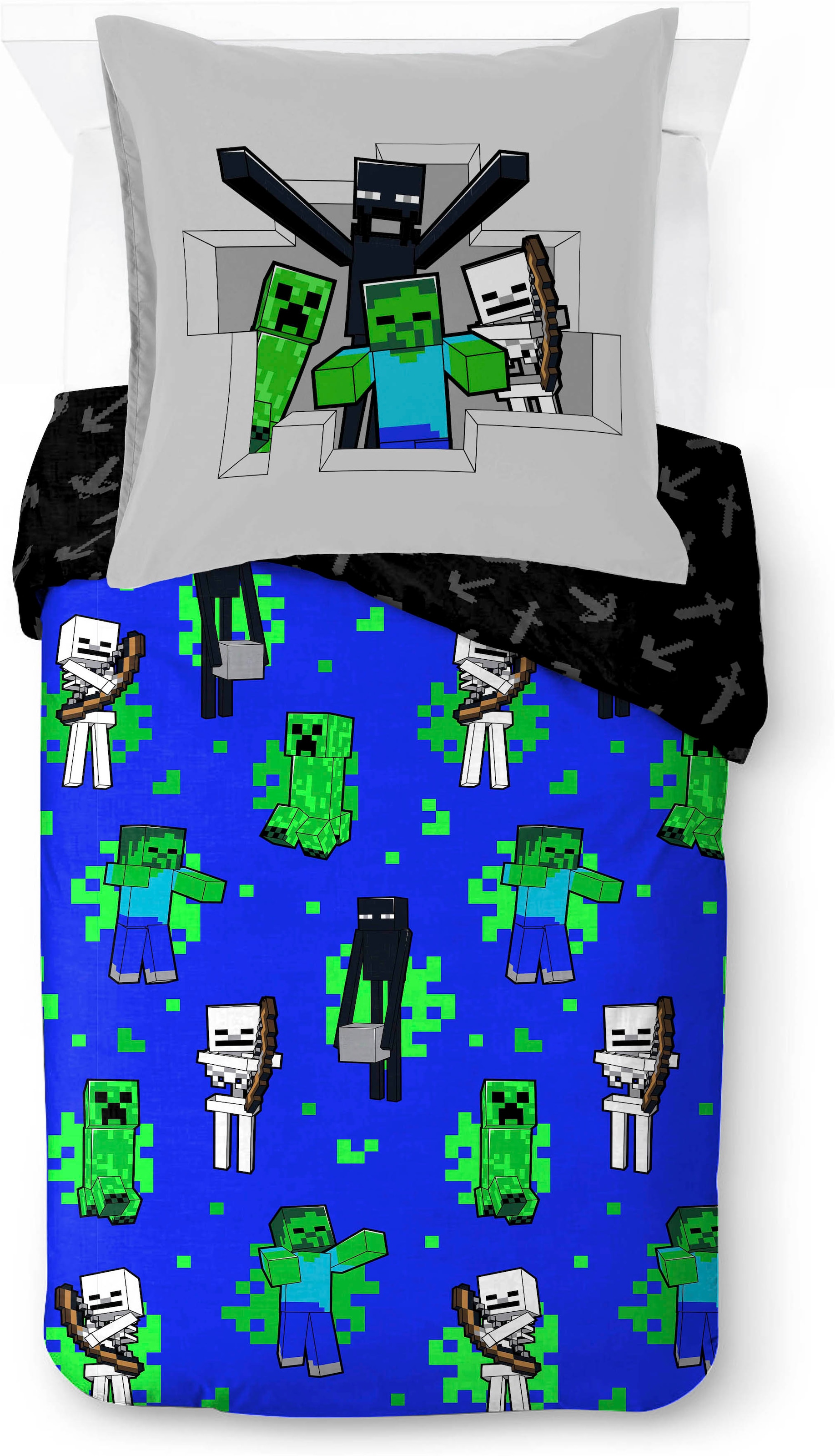 Minecraft Kinderbettwäsche "Minecraft Fight Back" 2 100% Baumwolle