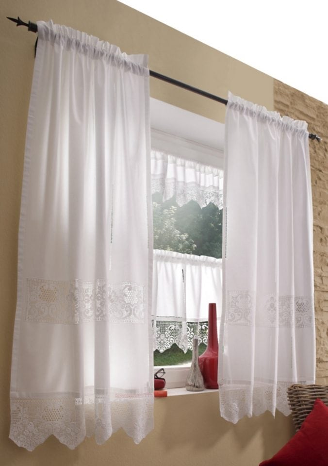 HOSSNER - ART OF HOME DECO Gardine "Dachstein" Stangendurchzug 2 Stk. tlg. günstig online kaufen